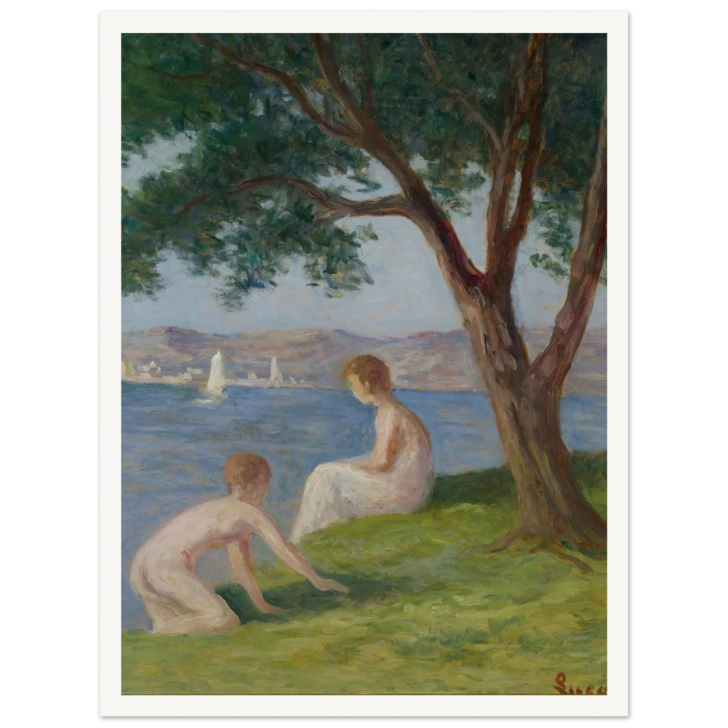 Baigneurs À St. Tropez Art Print | Maximilien Luce-Quipham Collections