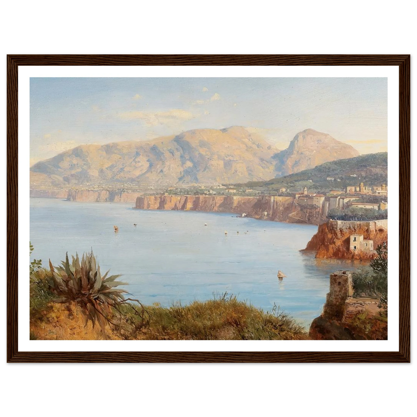 Coastal Landscape In Sorrento Near Naples Art Print | Albert Zimmermann-Quipham Collections