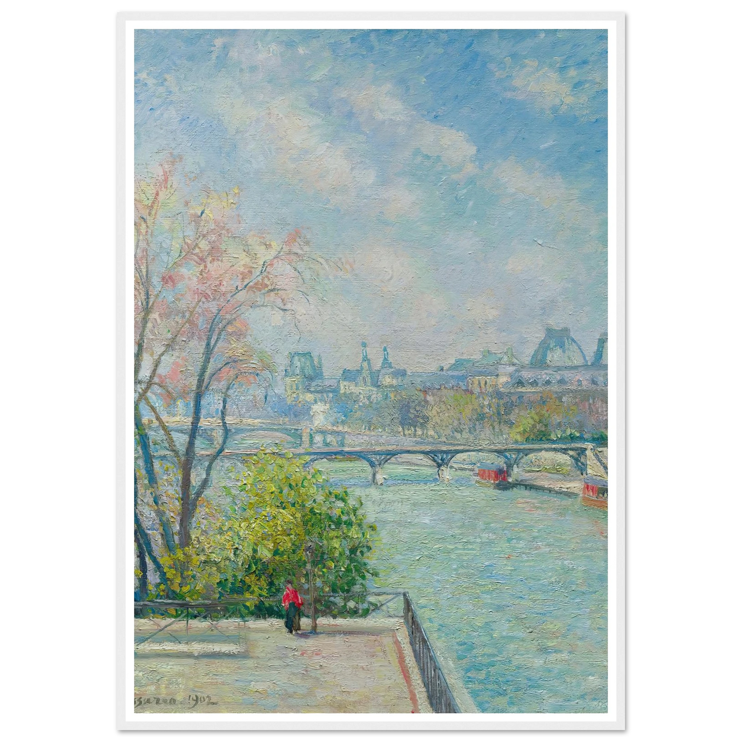 Le Louvre, Matin, Printemps (1902) Art Print | Camille Pissarro-Quipham Collections