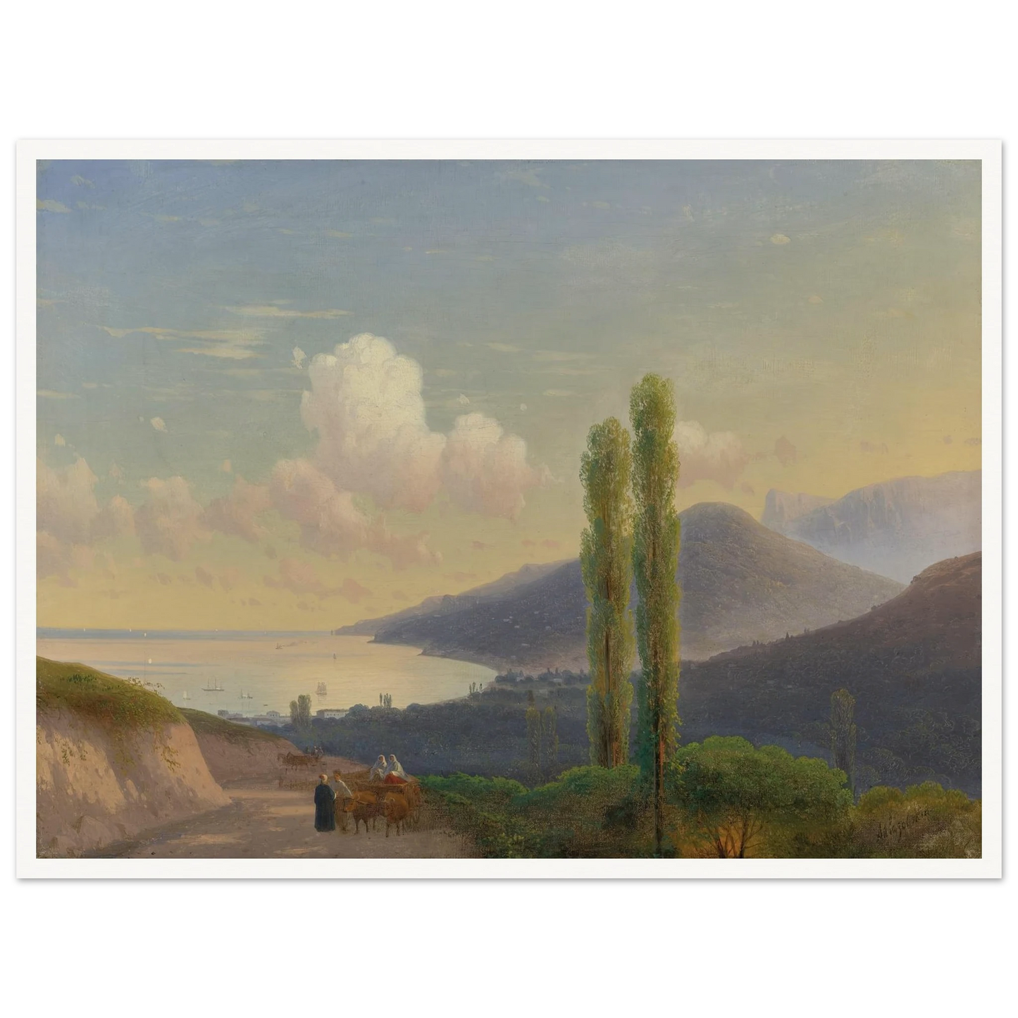 The Road To Gurzuf, Crimea (CIRCA 1878) Art Print | Ivan Konstantinovich Aivazovsky-Quipham Collections