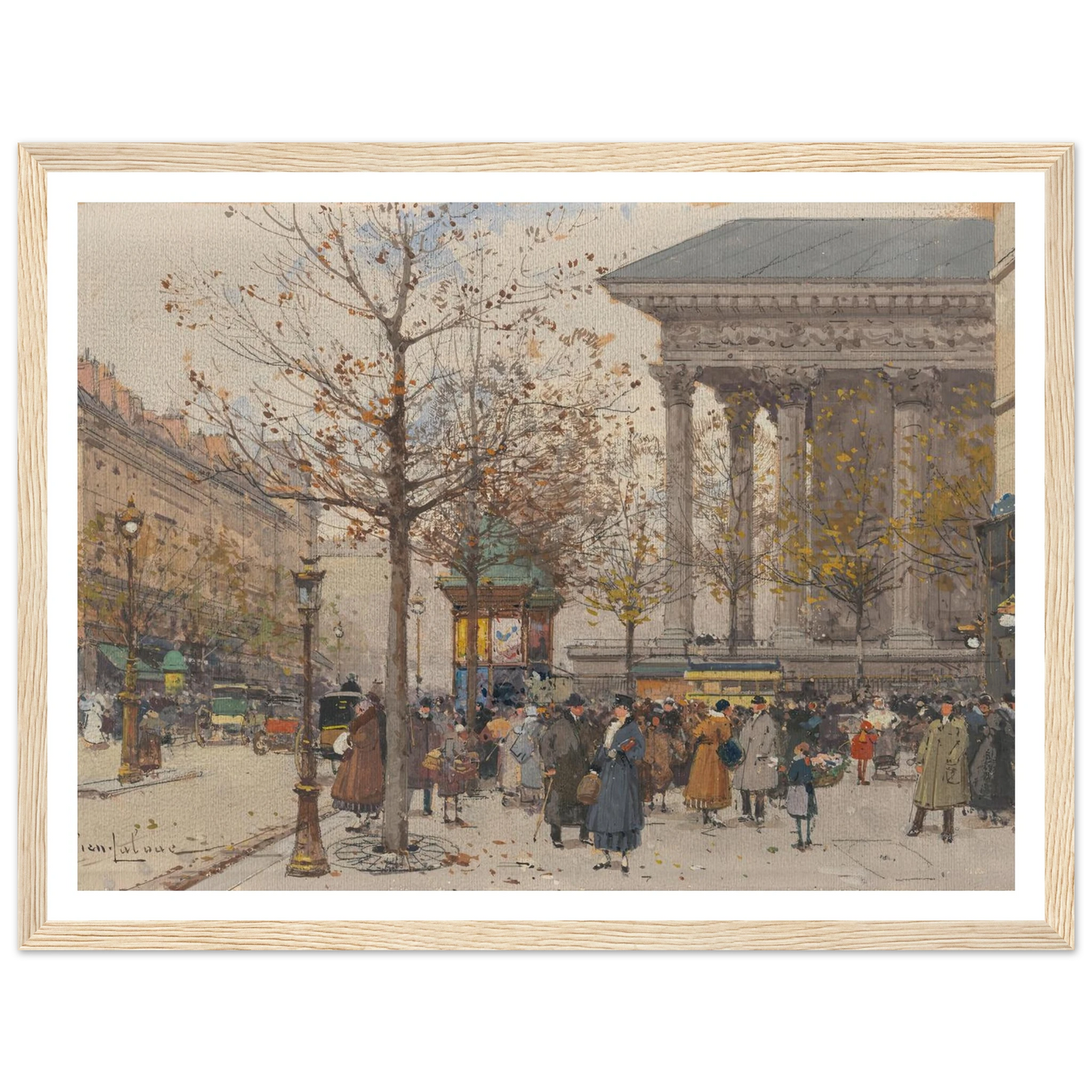 Vue animée de la Madeleine Art Print | Eugene Galien Laloue-Quipham Collections