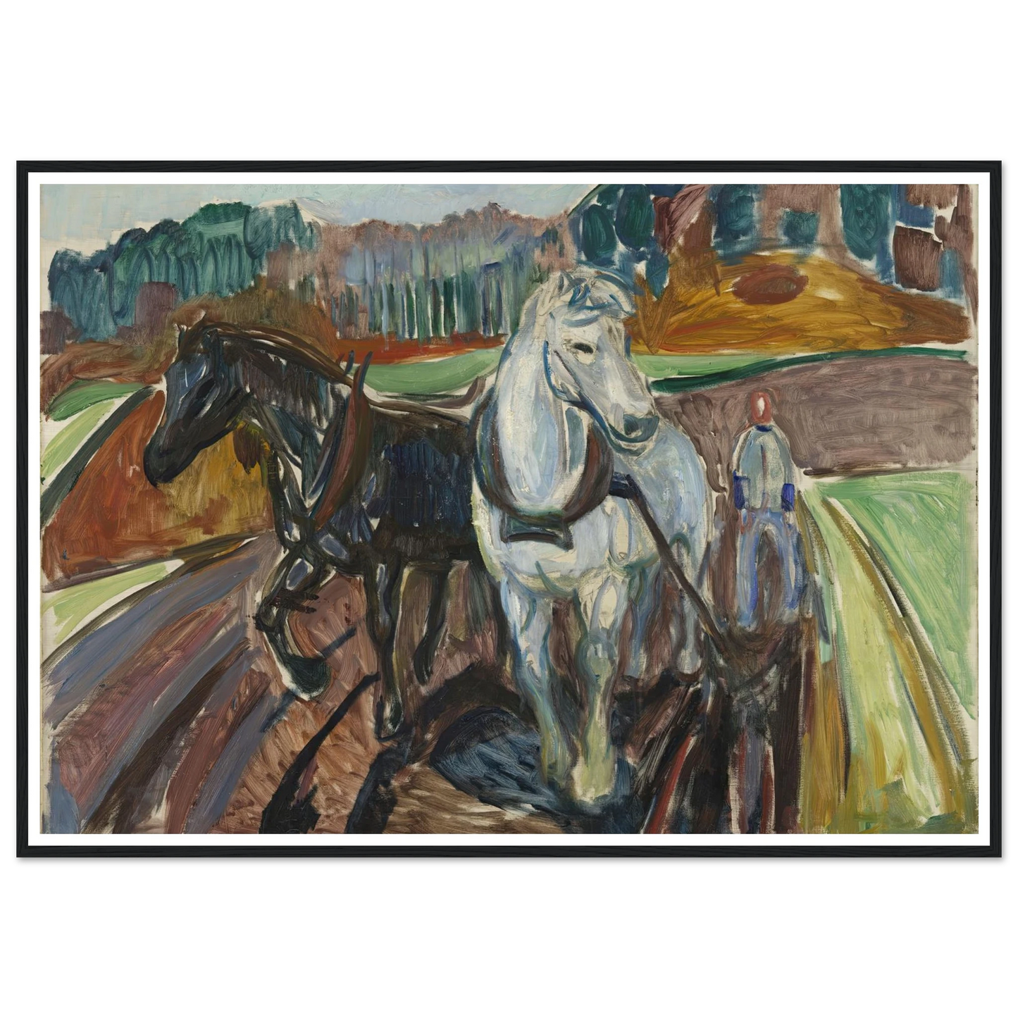 Autumn Ploughing (1919) Art Print | Edvard Munch-Quipham Collections