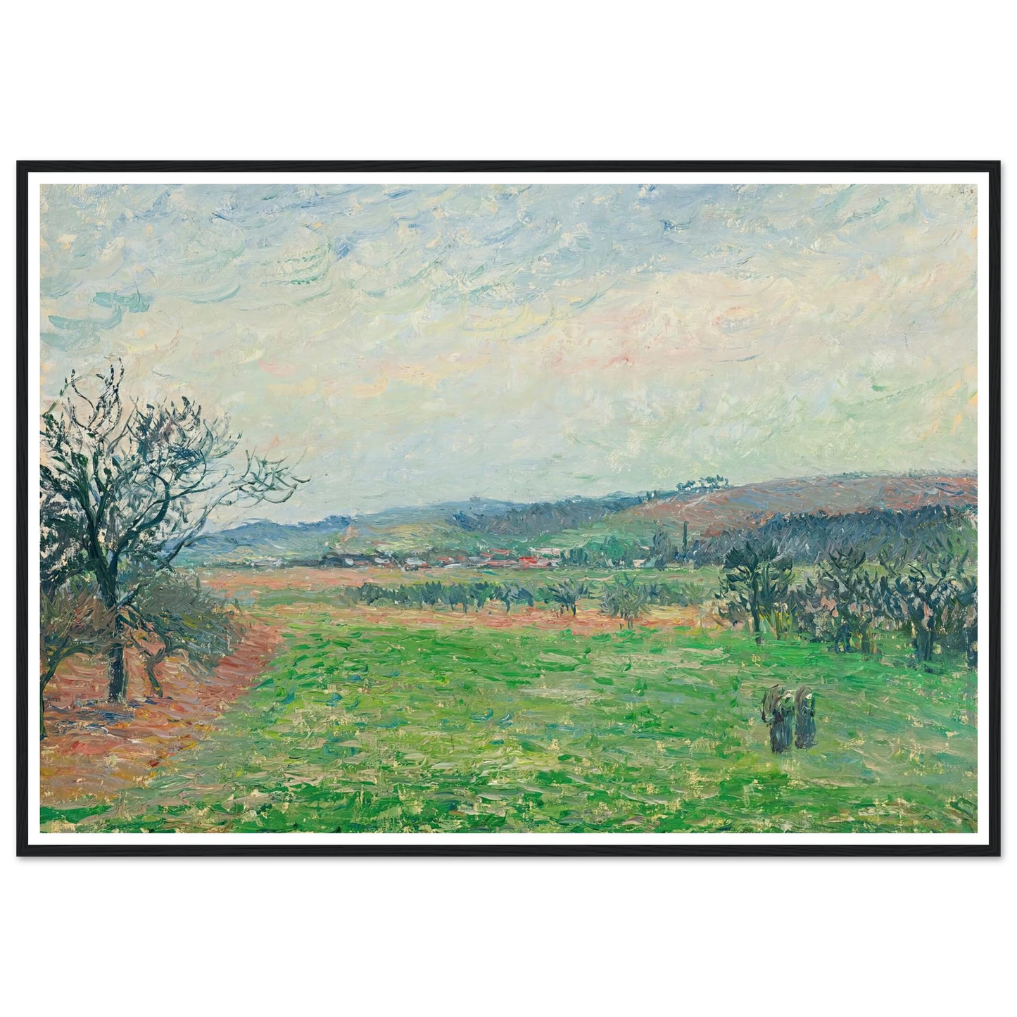 Les Coteaux De Gisors, Temps Gris (1885) Art Print | Camille Pissarro-Quipham Collections