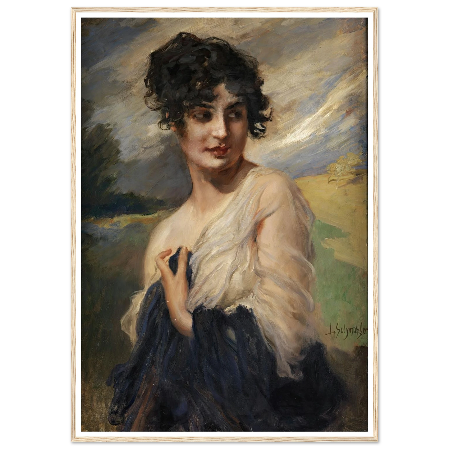Damenbildnis Art Print | Leopold Schmutzler-Quipham Collections