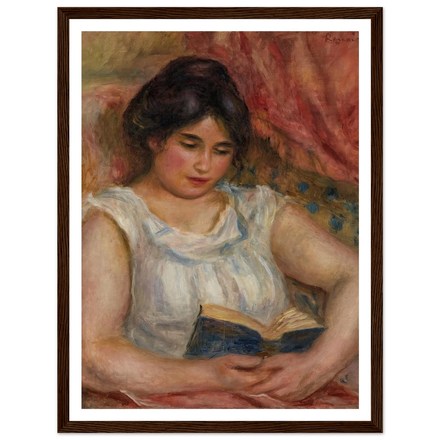 Gabrielle reading (1906) Art Print | Pierre Auguste Renoir-Quipham Collections