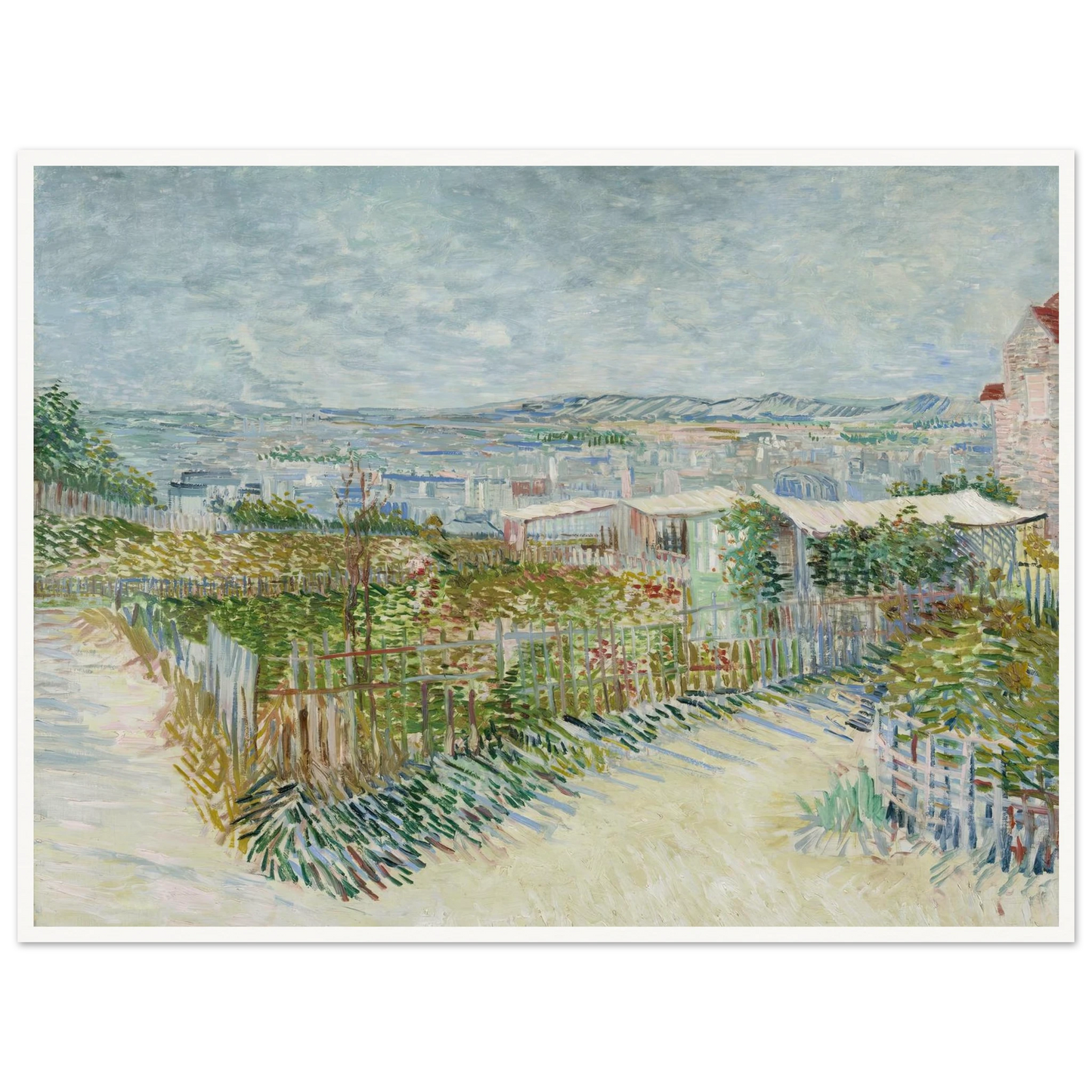 Montmartre; behind the Moulin de la Galette (1887) Art Print | Vincent van Gogh-Quipham Collections