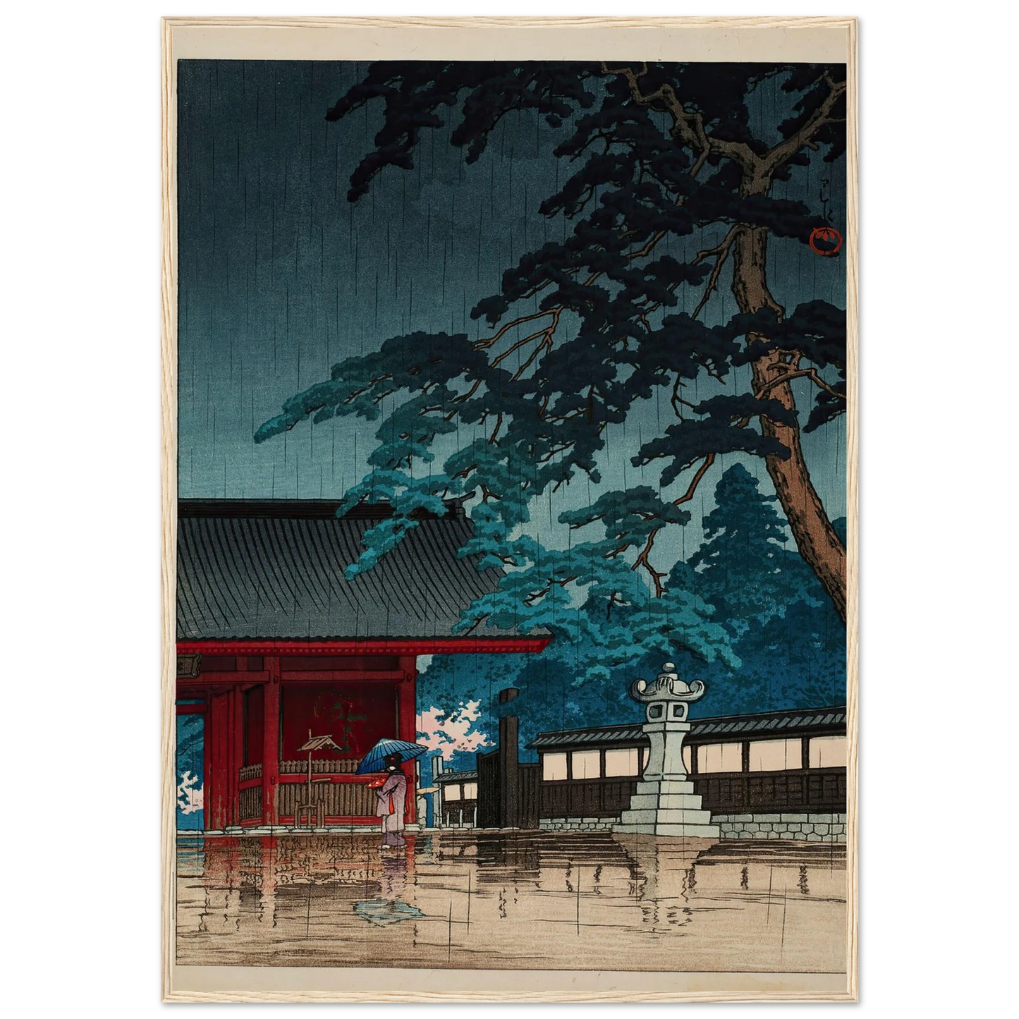 Spring rain at the Gokokuji Temple (1932) Art Print | Kawase Hasui-Quipham Collections