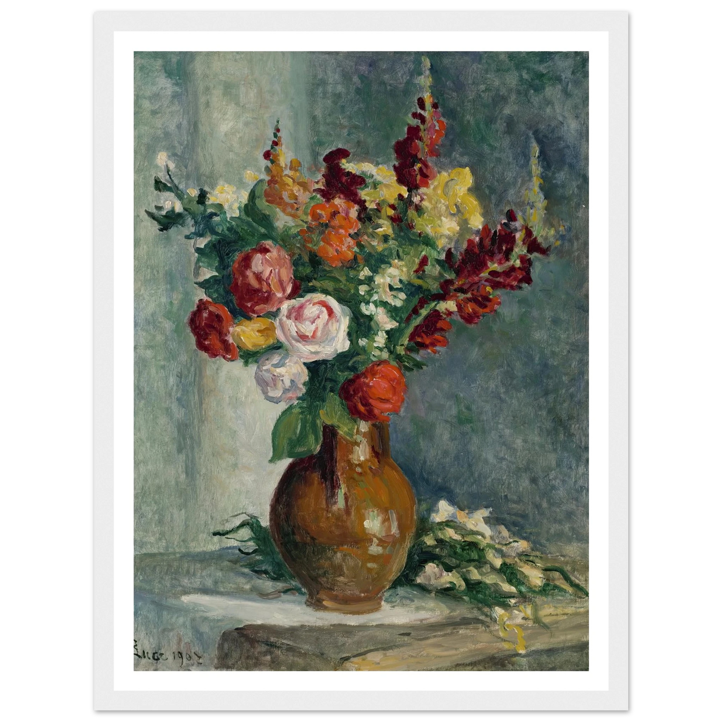 Vase de fleurs (1907) Art Print | Maximilien Luce-Quipham Collections
