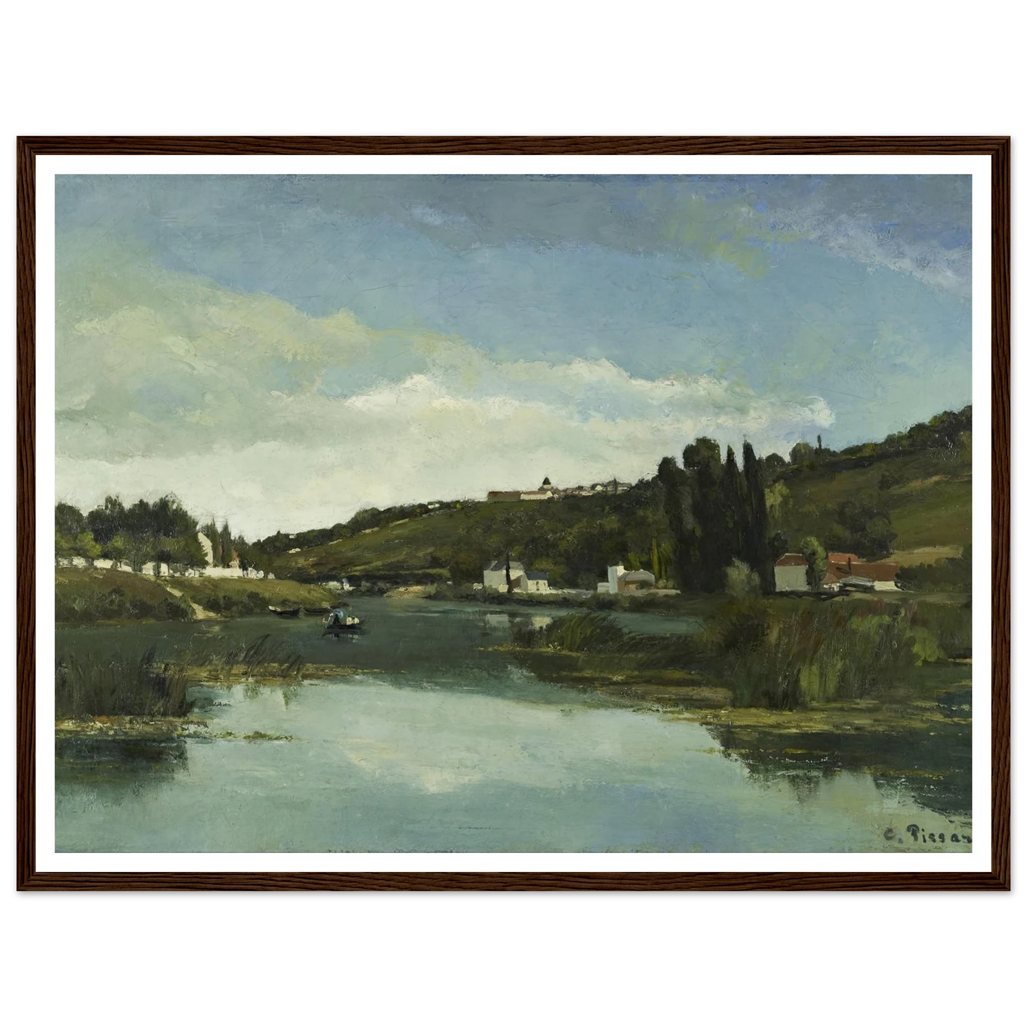 The Marne at Chennevières Art Print | Camille Pissarro-Quipham Collections