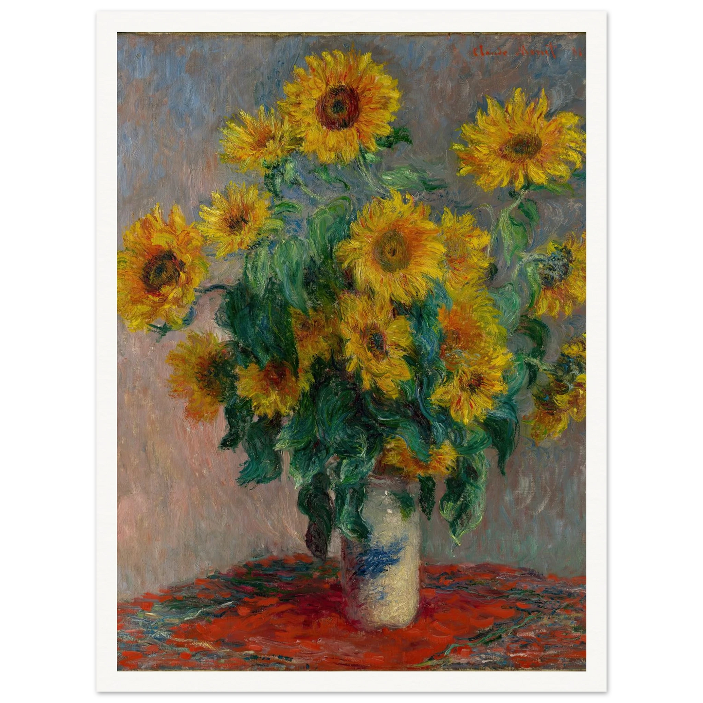 Bouquet of Sunflowers (1881) Art Print | Claude Monet-Quipham Collections