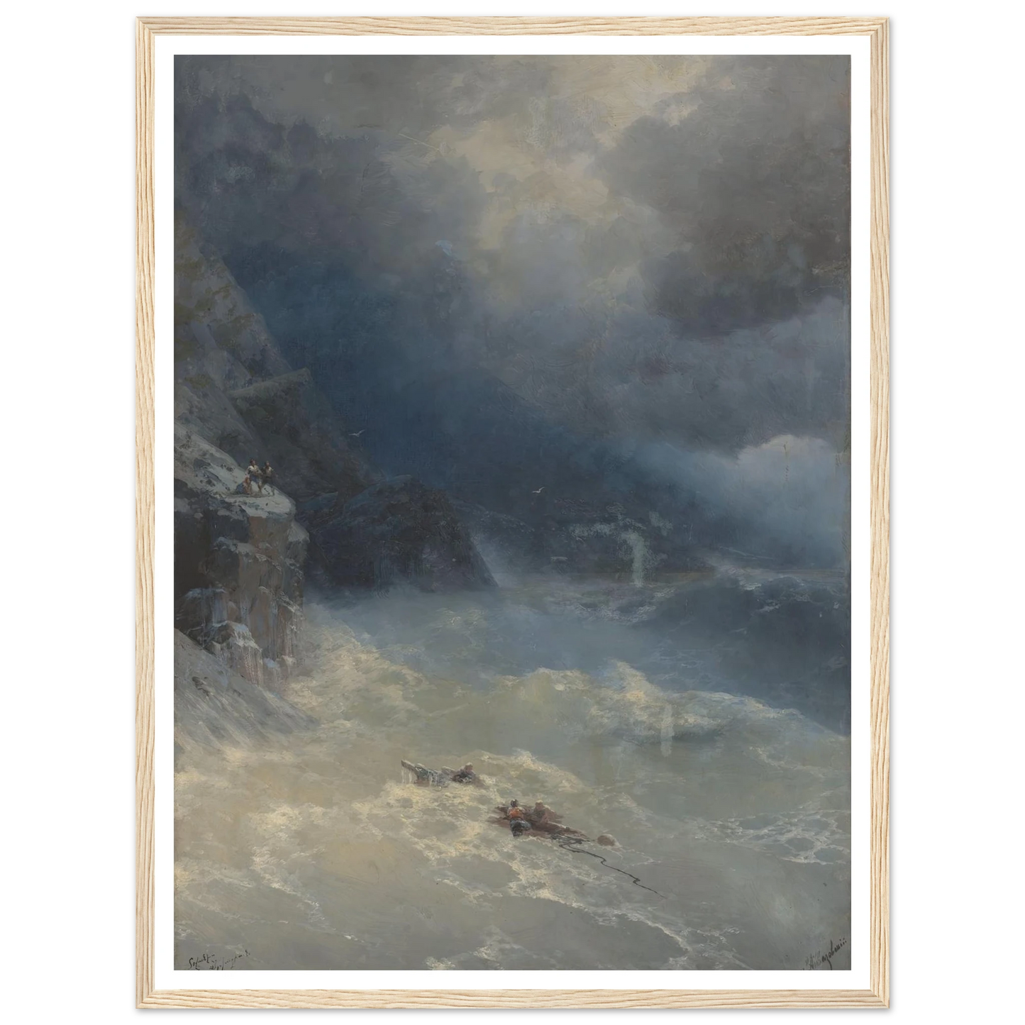 The storm at Cape Aya (1899) Art Print | Ivan Konstantinovich Aivazovsky-Quipham Collections