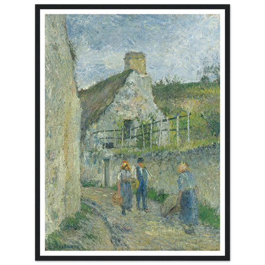 Rue Des Roches Au Valhermeil, Auvers Sur Oise (1880) Art Print | Camille Pissarro-Quipham Collections
