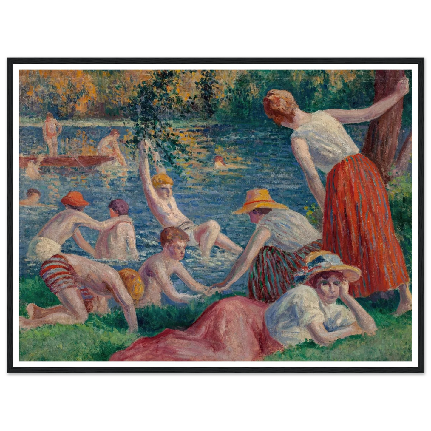 Baignade dans la Cure (1909) Art Print | Maximilien Luce-Quipham Collections