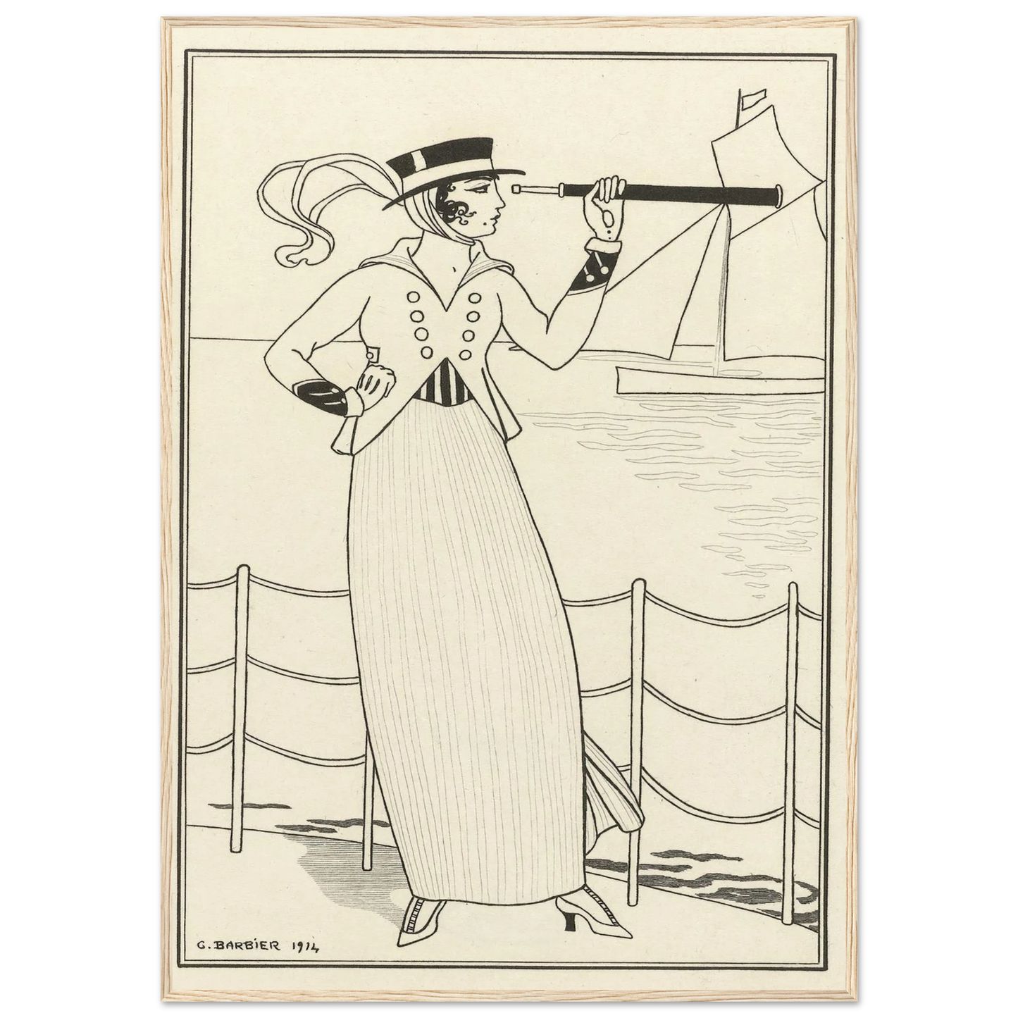 Journal des Dames et des Modes, Costumes Parisiens, 1914, No. 164 (1914) Art Print | George Barbier-Quipham Collections