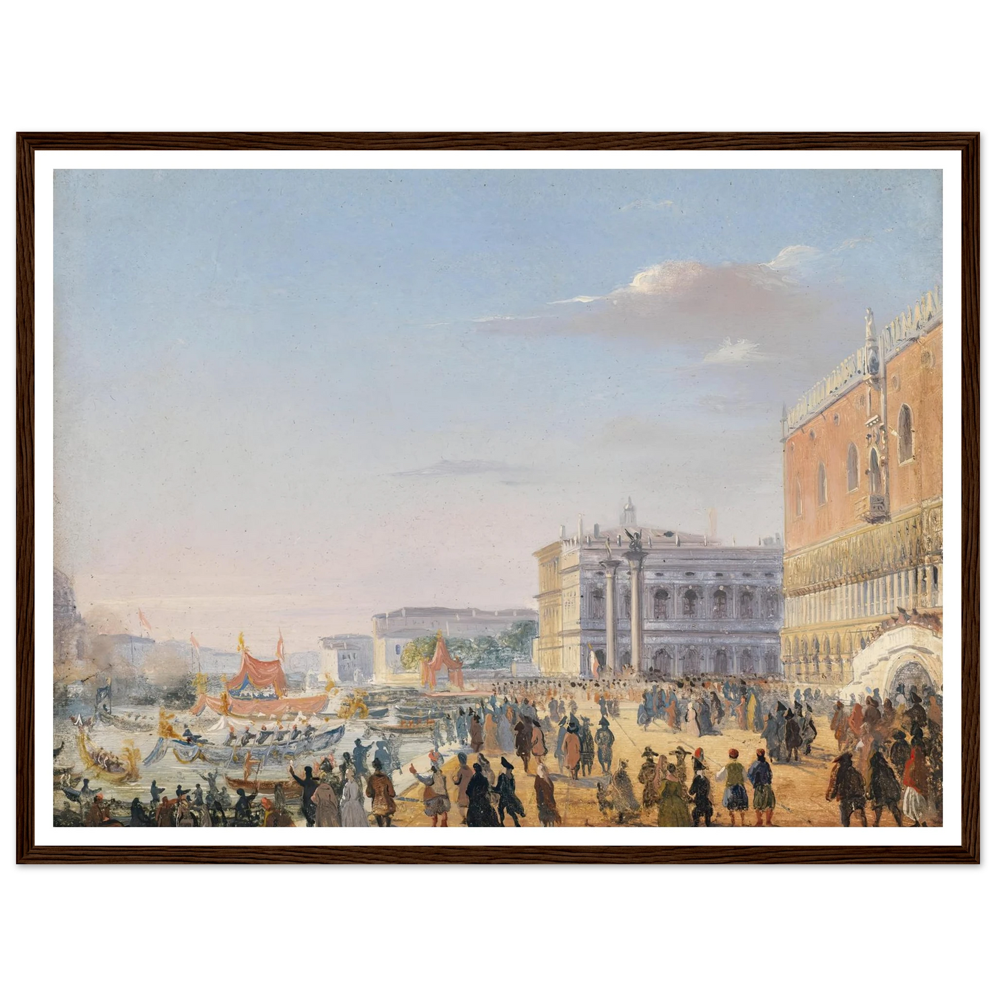 Ankunft Franz Joseph und Elisabeth in Venedig Art Print | Ippolito Caffi-Quipham Collections