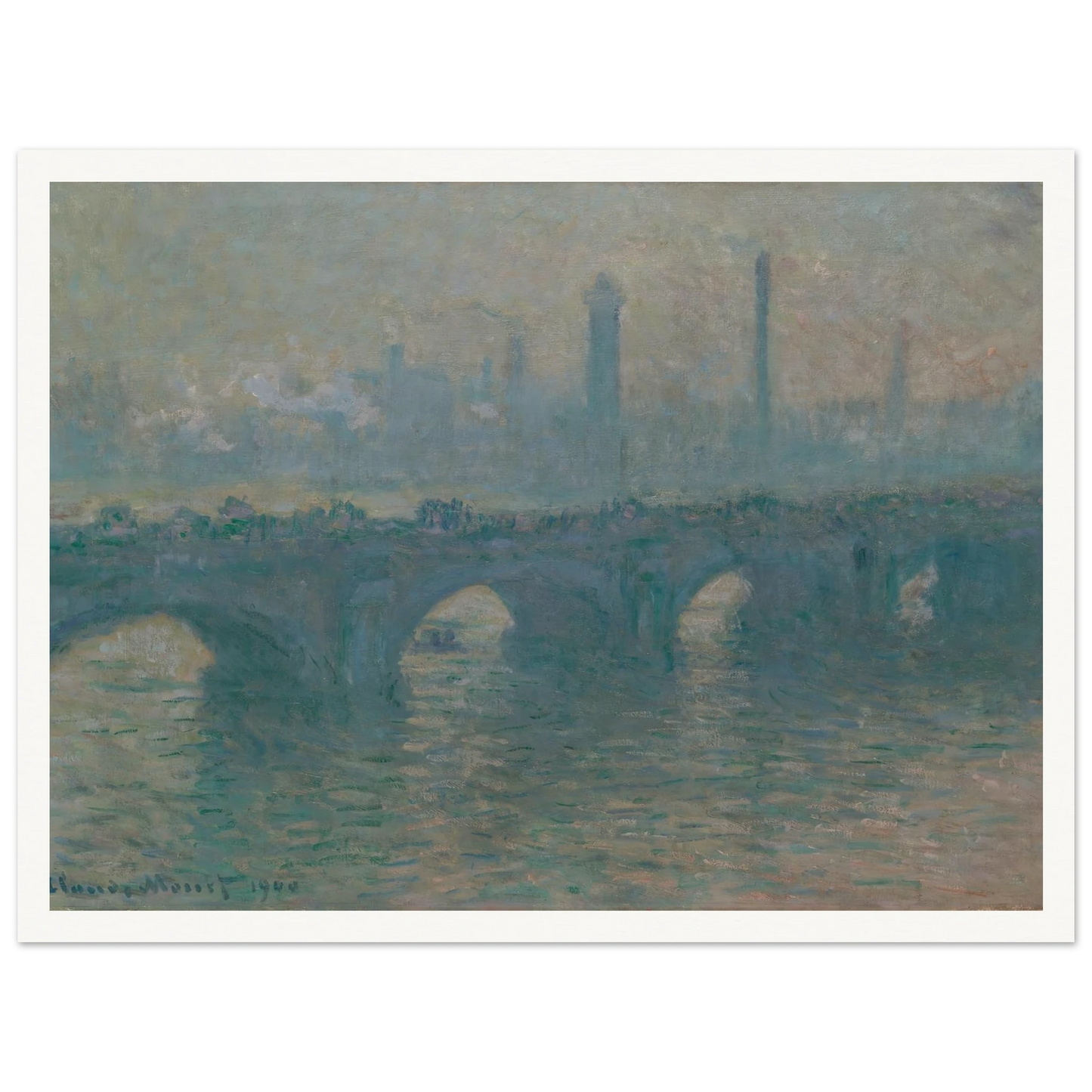 Waterloo Bridge, Gray Weather (1900) Art Print | Claude Monet-Quipham Collections