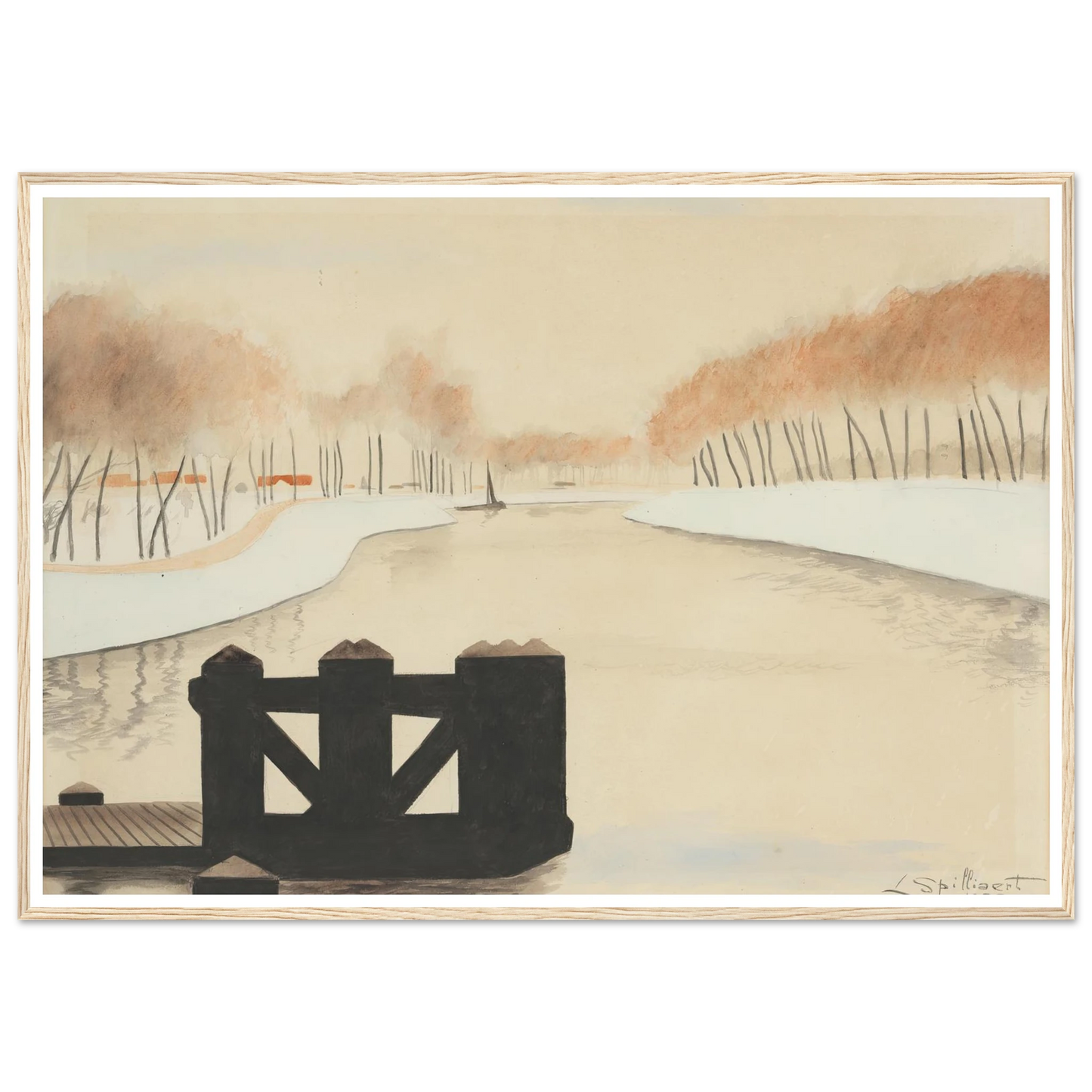 De Keignaertkreek in Zandvoorde (1933) Art Print | Leon Spilliaert-Quipham Collections