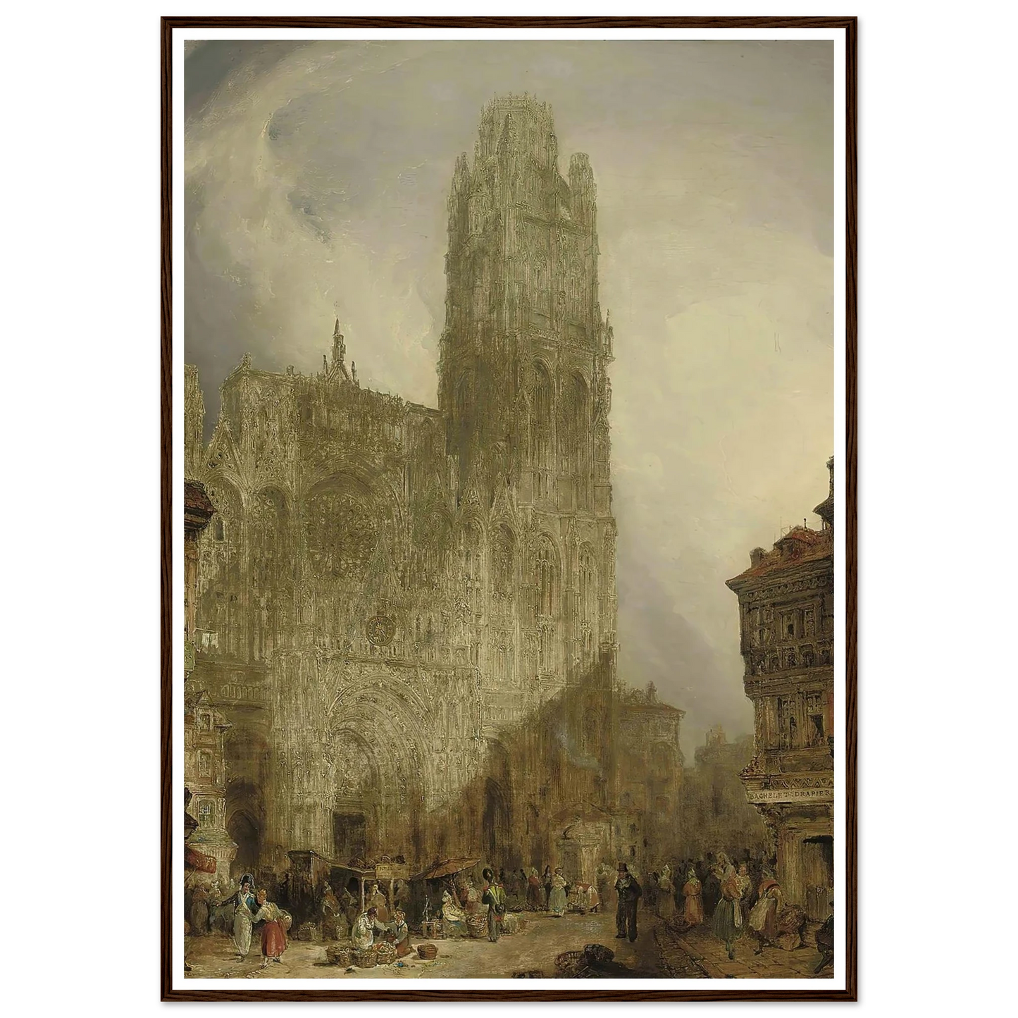 West front of Notre Dame Cathedral, Rouen (1825) Art Print | David Roberts-Quipham Collections