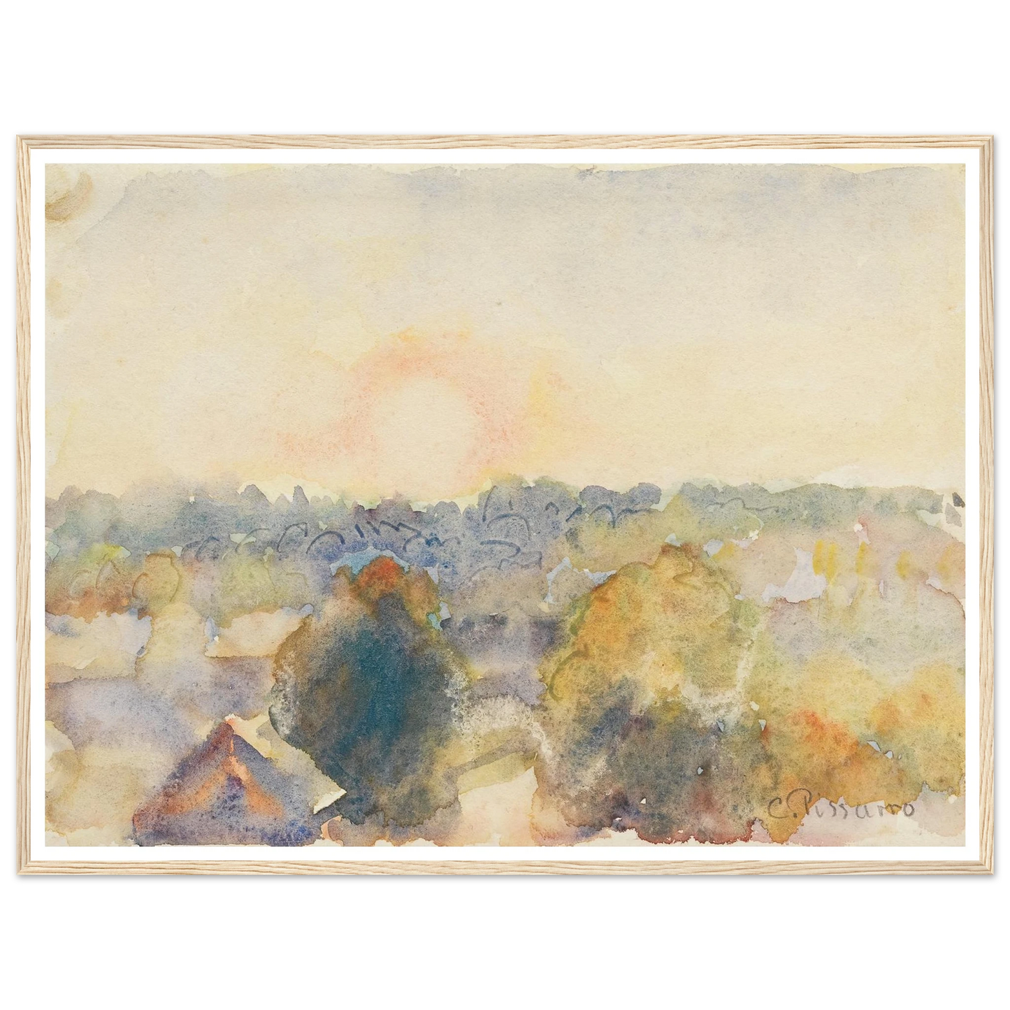 Eragny (1892) Art Print | Camille Pissarro-Quipham Collections