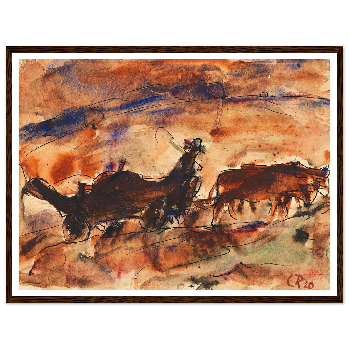 Ochsenfuhrwerk (1920) Art Print | Christian Rohlfs-Quipham Collections