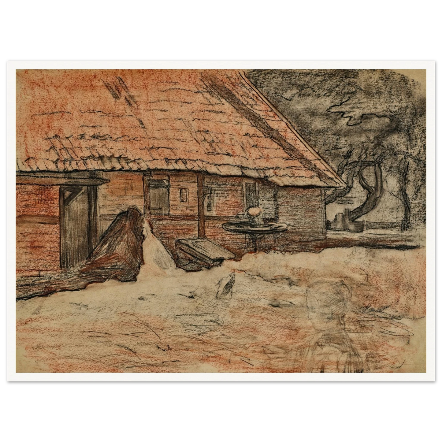 Zijaanzicht van een boerderij bij Winterswijk (circa 1898-1899) Art Print | Piet Mondrian-Quipham Collections