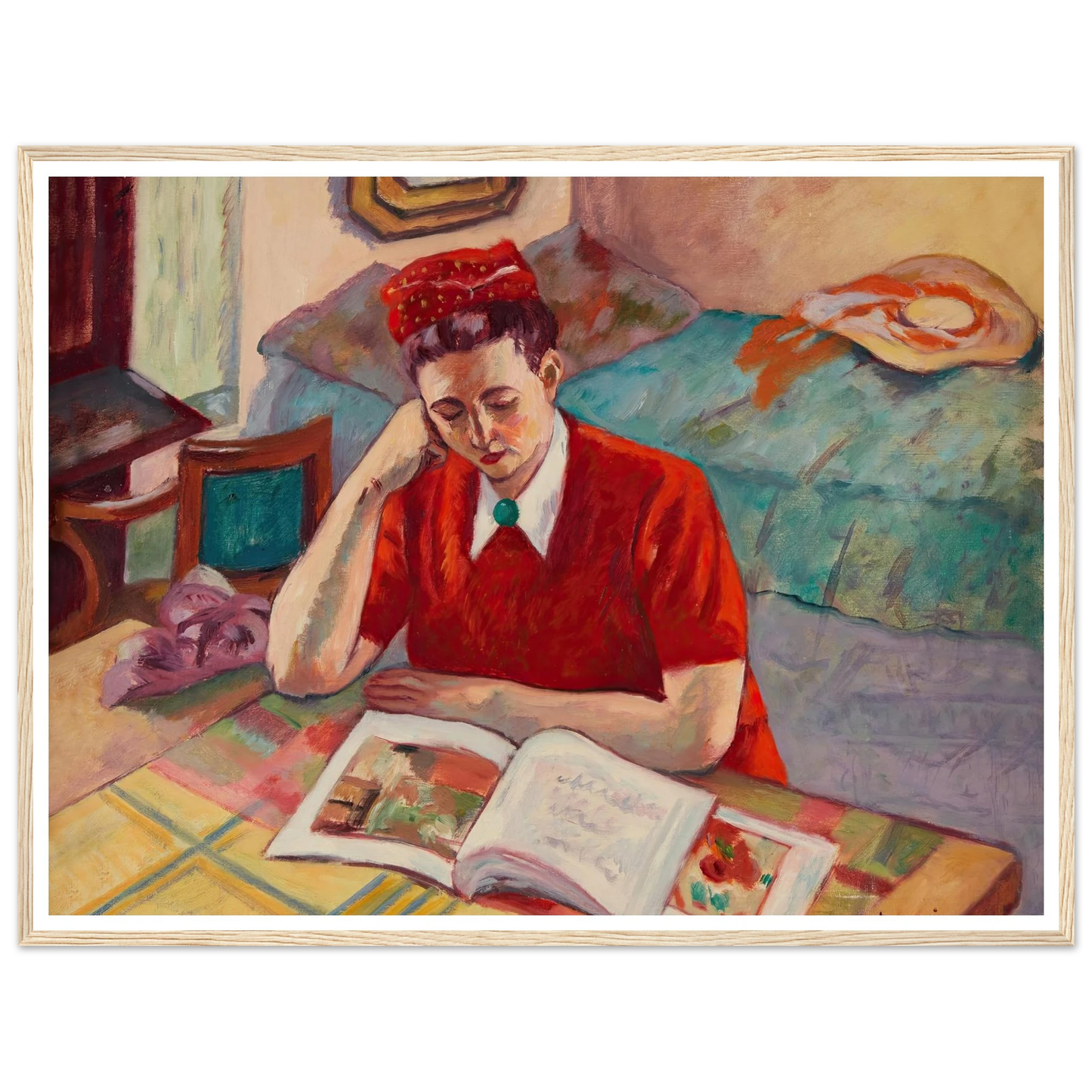 Odette au turban rouge (1947) Art Print | Henri Manguin-Quipham Collections