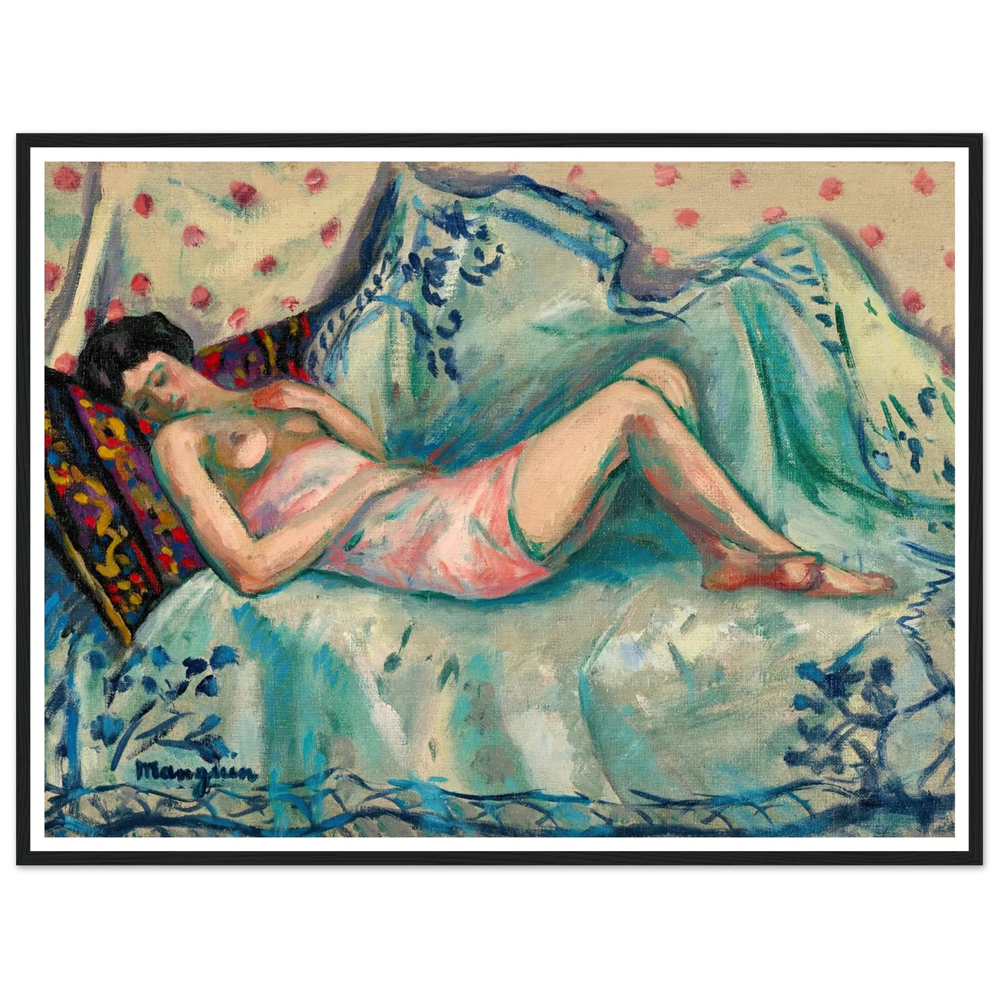 La chemise rose, Anita (1918) Art Print | Henri Manguin-Quipham Collections