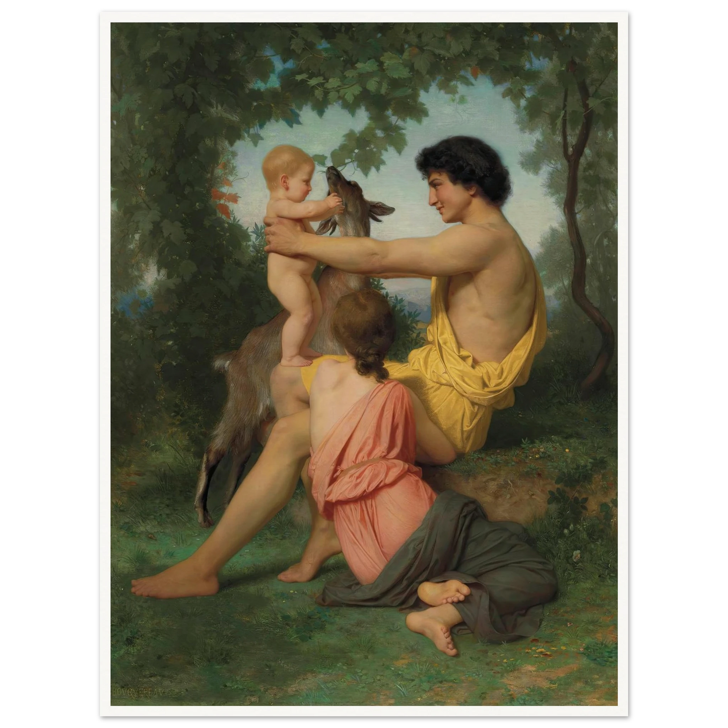 Idylle; famille antique Art Print | William Bouguereau-Quipham Collections