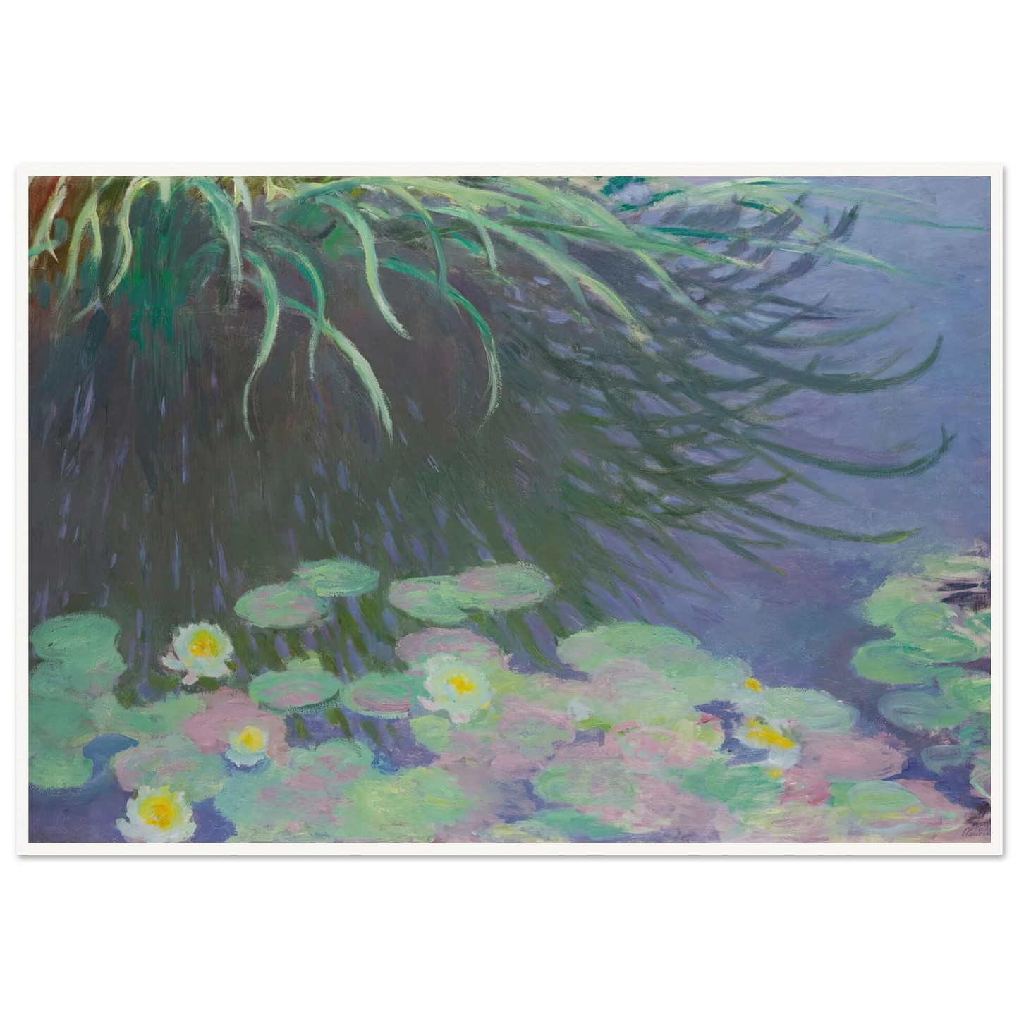 Nymphéas Avec Reflets De Hautes Herbes (1914-17) Art Print | Claude Monet-Quipham Collections