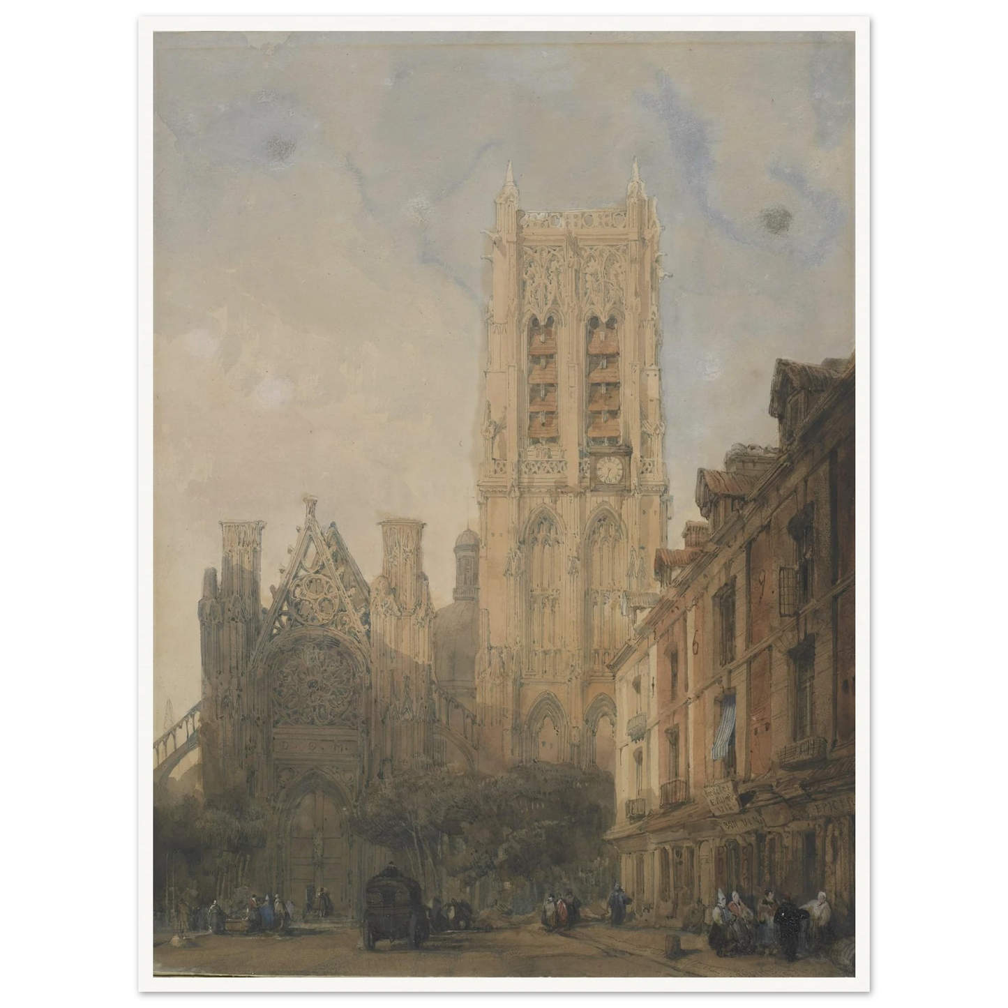 Church of St. Jacques, Dieppe Art Print | David Roberts-Quipham Collections