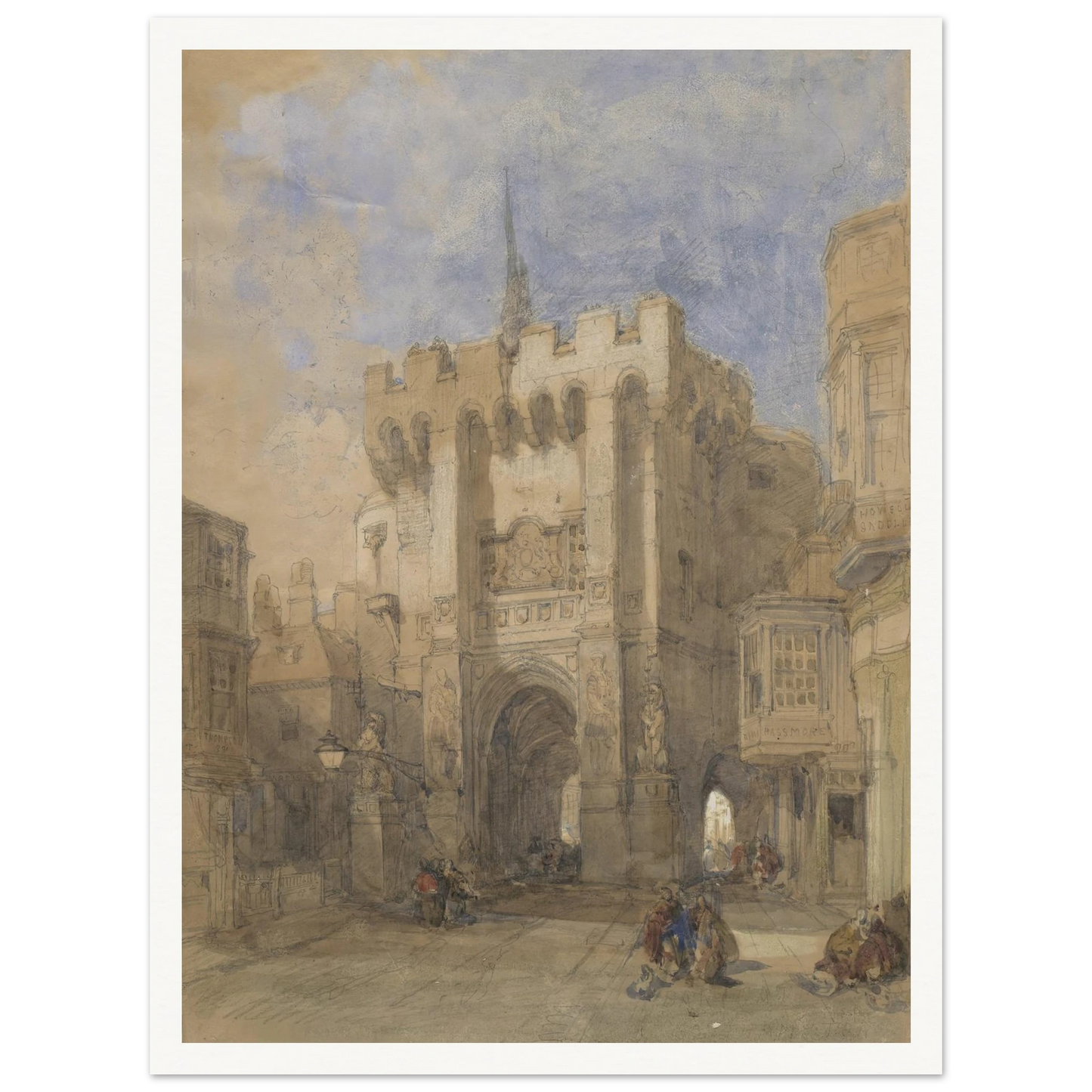 Bargate, Southampton (1828) Art Print | David Roberts-Quipham Collections