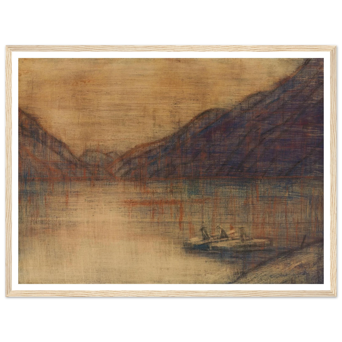 Boot auf dem Lago Maggiore (1934) Art Print | Christian Rohlfs-Quipham Collections