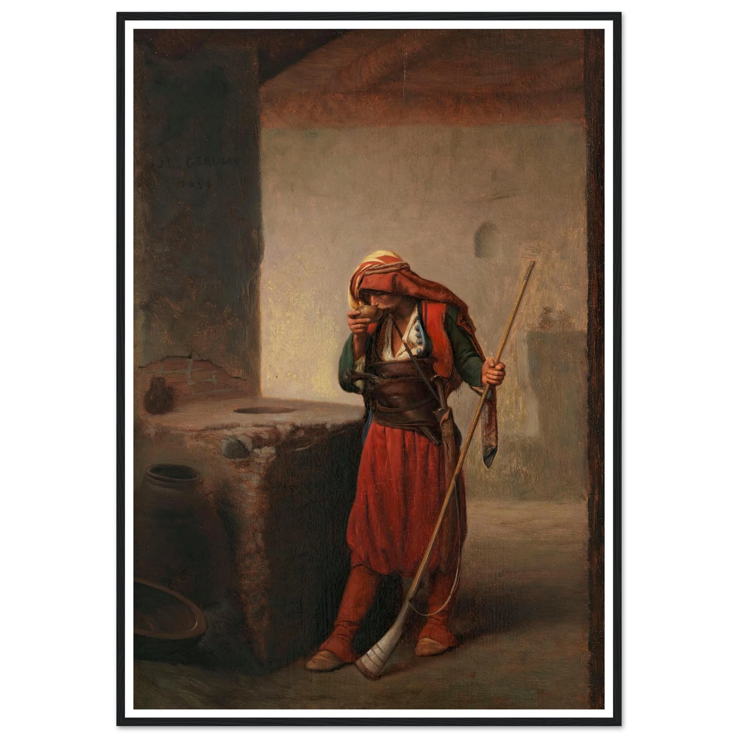 Arnaute buvant (1856) Art Print | Jean Leon Gerome-Quipham Collections