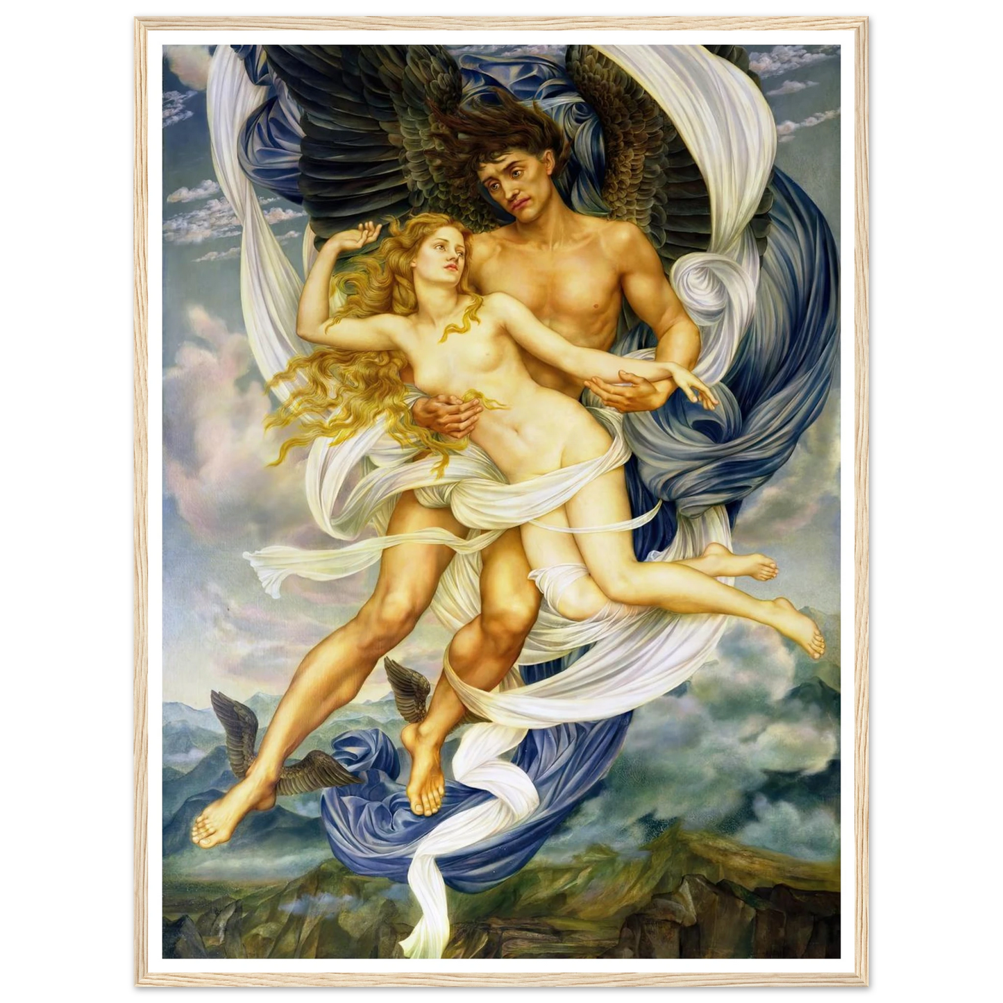 Boreas and Oreithyia (circa 1896) Art Print | Evelyn de Morgan-Quipham Collections