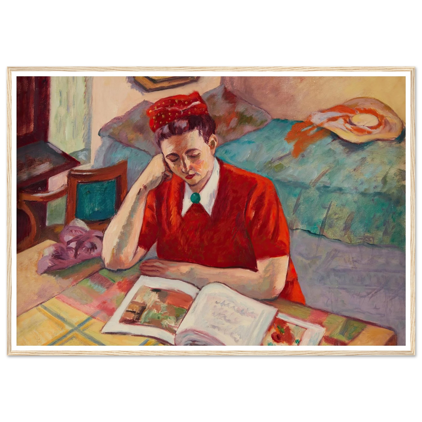 Odette au turban rouge (1947) Art Print | Henri Manguin-Quipham Collections