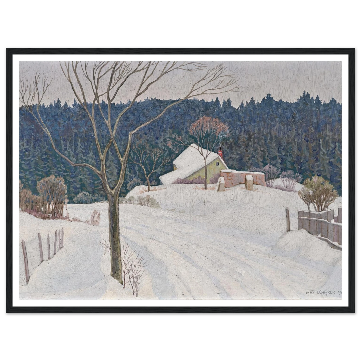 Winter beim Käferkreuzwäldchen (1935) Art Print | Max Kahrer-Quipham Collections