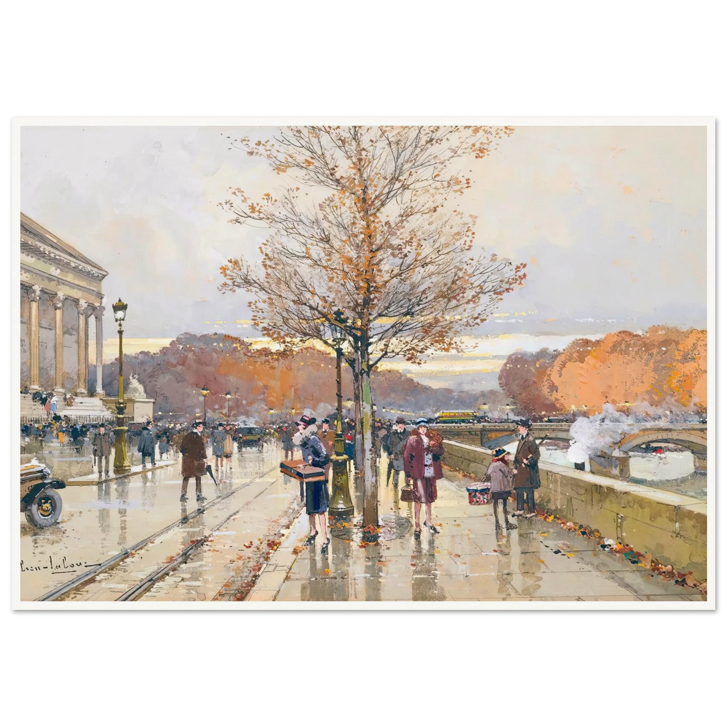 L’assemblée Nationale Et Le Pont De La Concorde Art Print | Eugene Galien Laloue-Quipham Collections