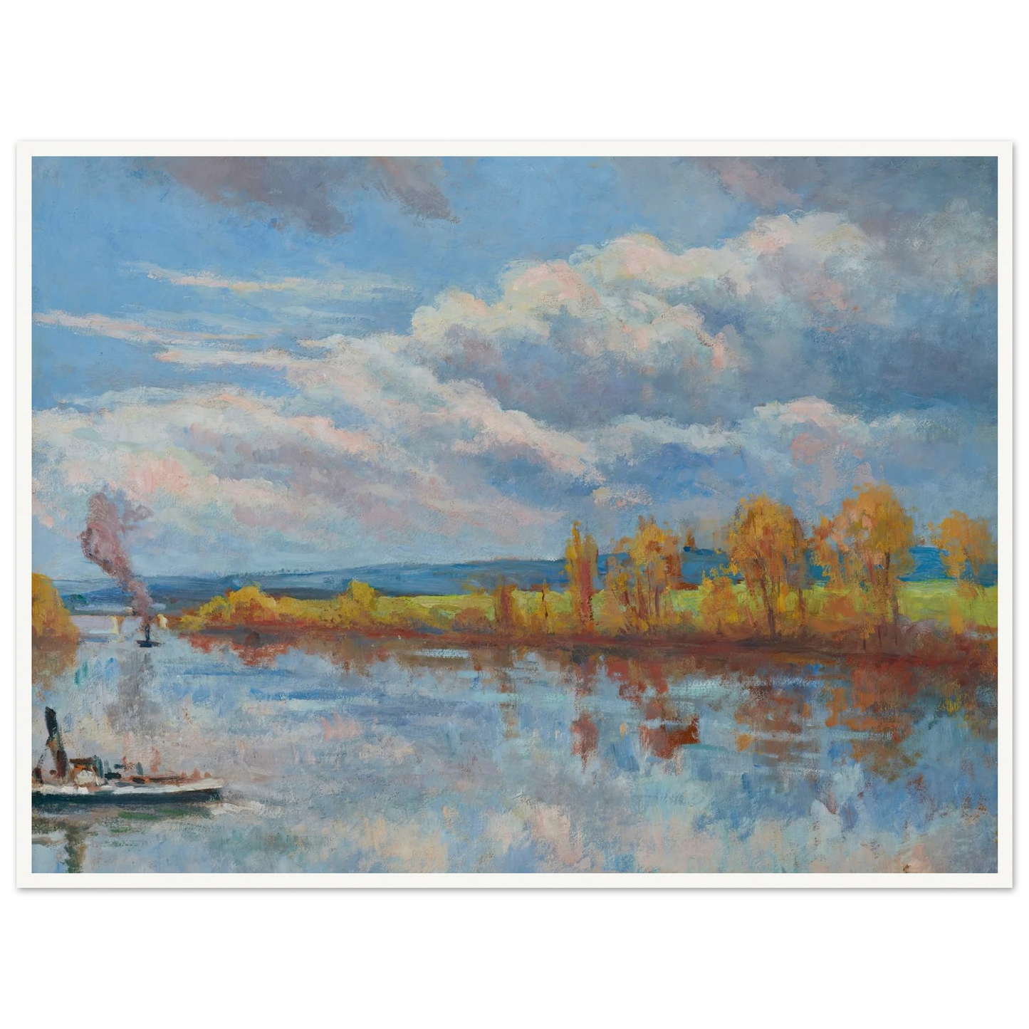 Bords de Seine à Guernes Art Print | Maximilien Luce-Quipham Collections