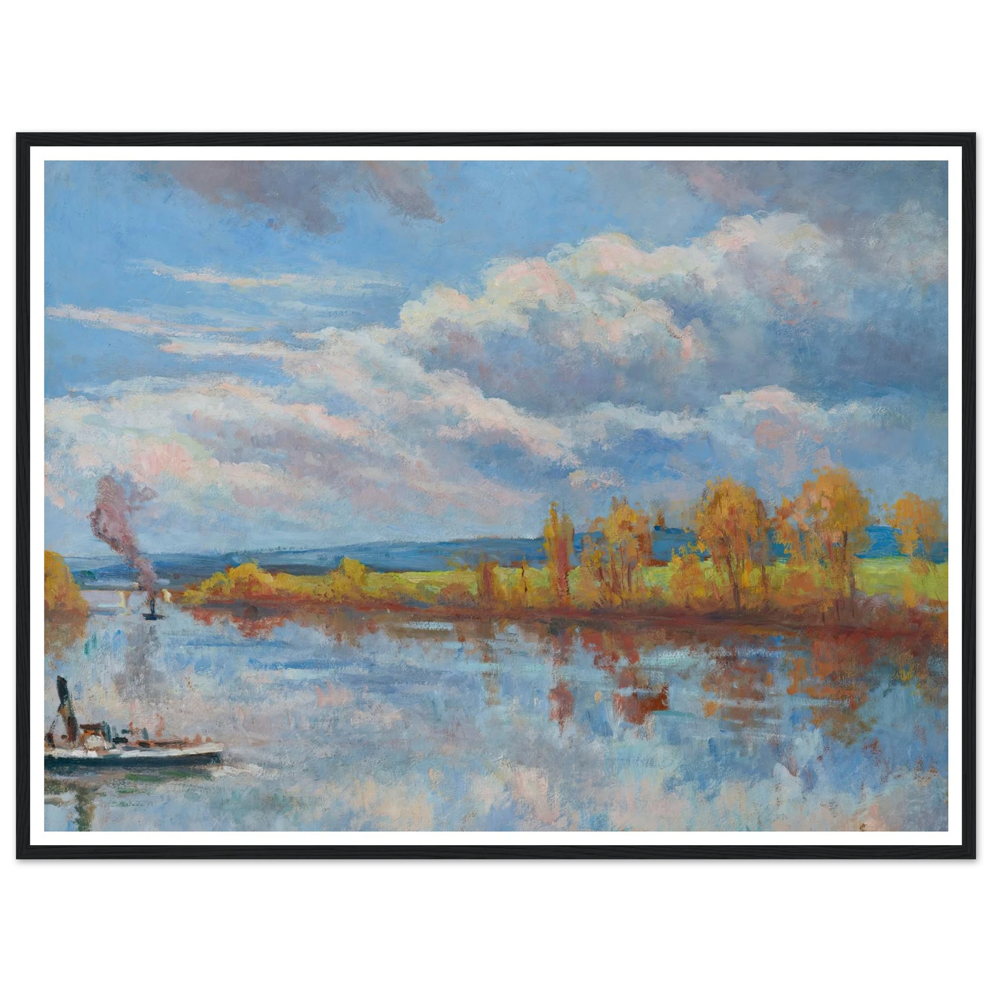 Bords de Seine à Guernes Art Print | Maximilien Luce-Quipham Collections