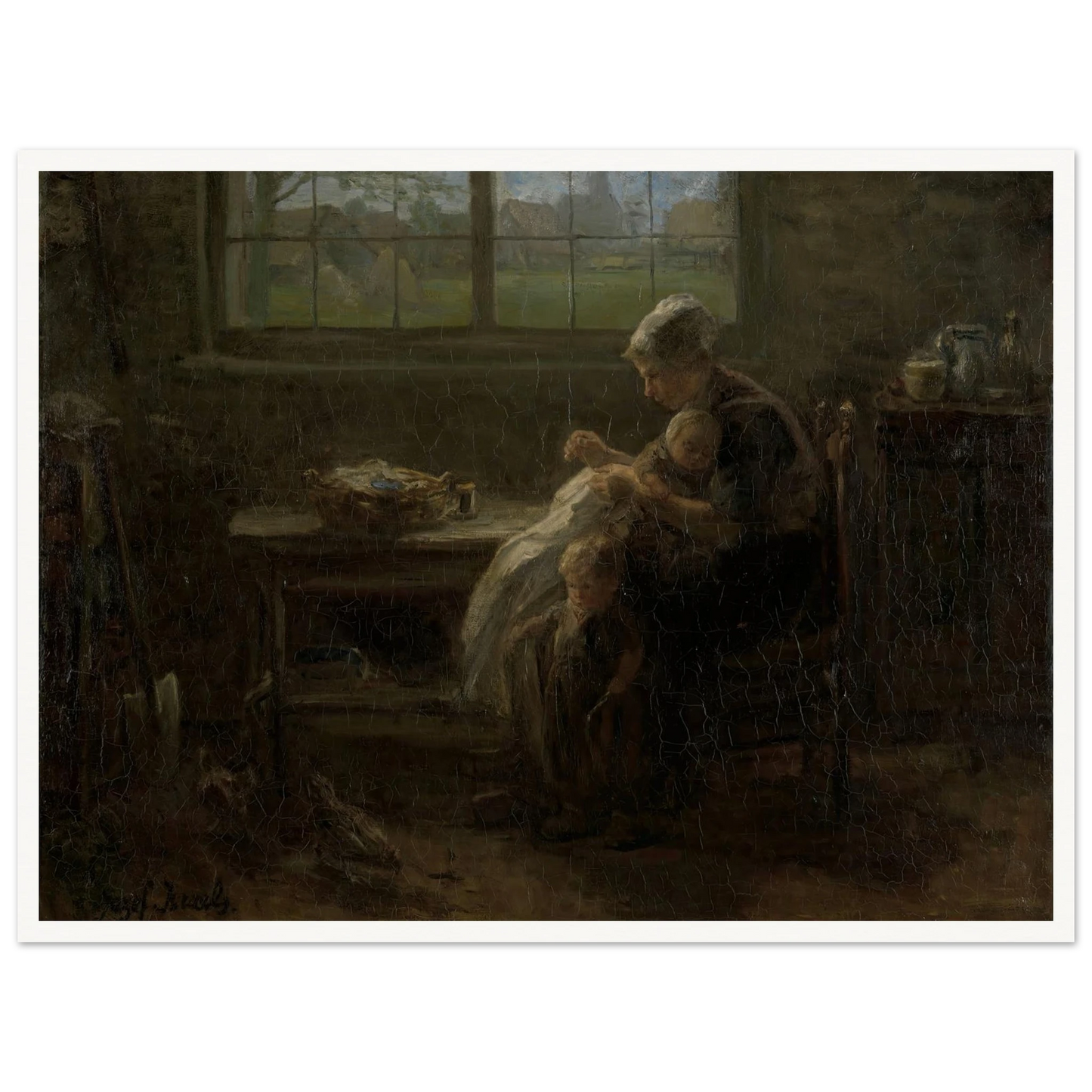 ‘The Joy of Motherhood’ (1890) Art Print | Jozef Israels-Quipham Collections