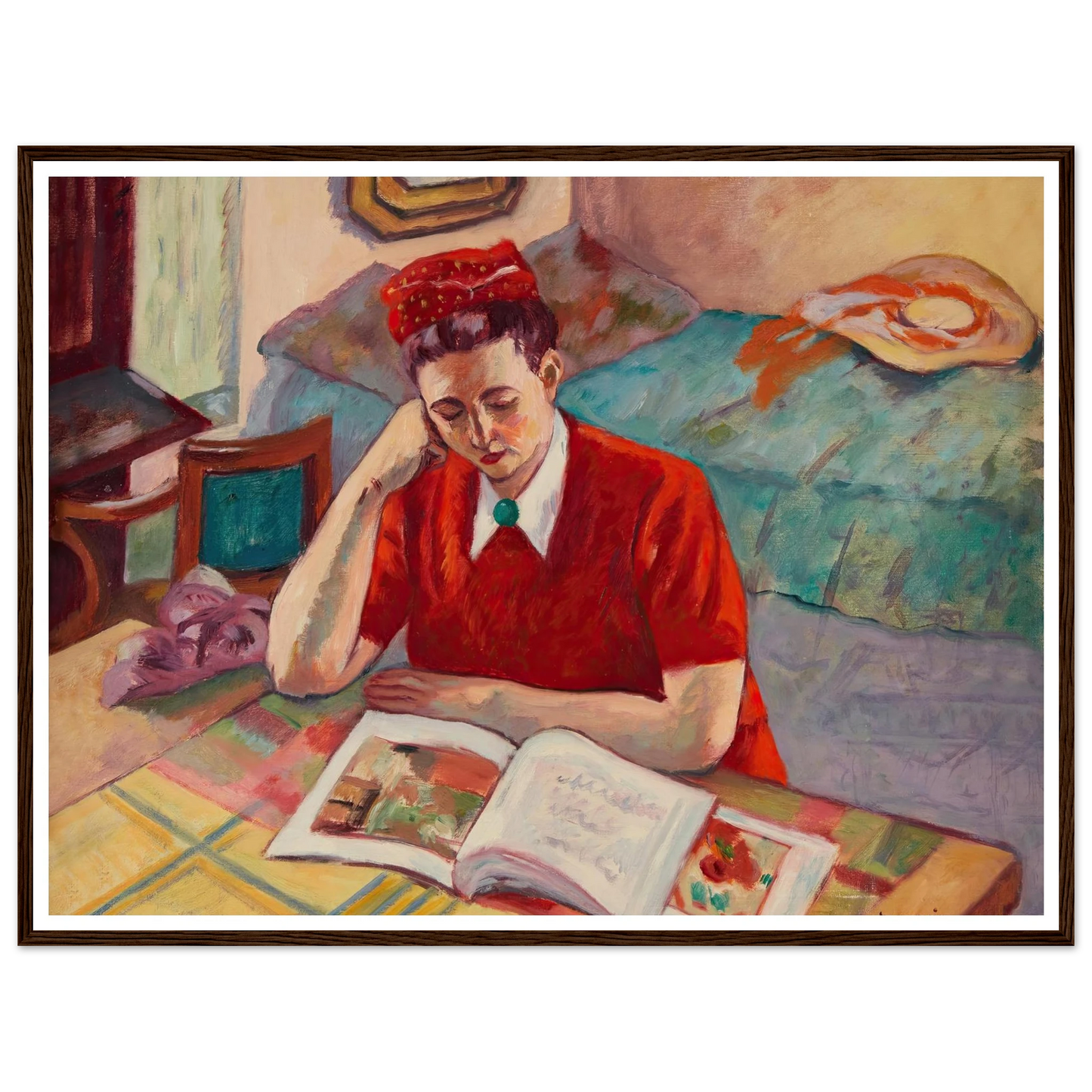 Odette au turban rouge (1947) Art Print | Henri Manguin-Quipham Collections