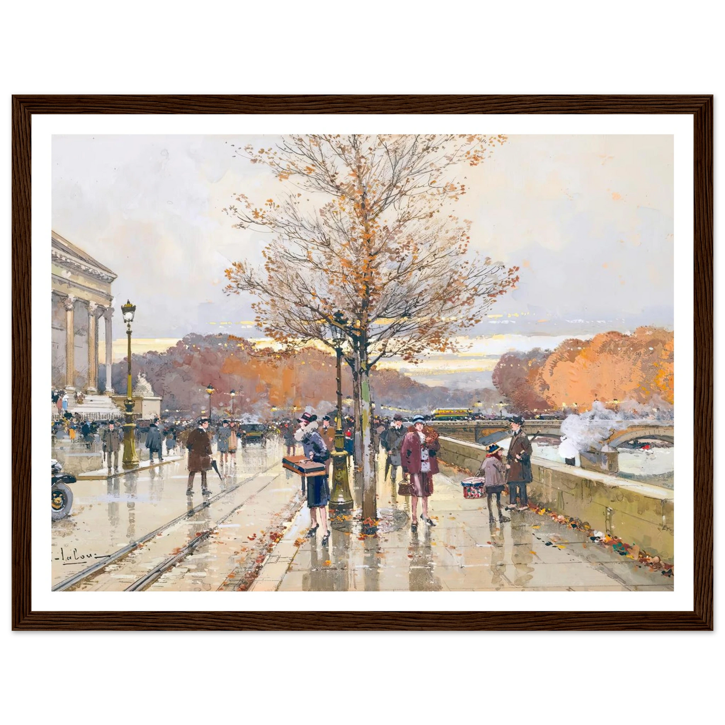 L’assemblée Nationale Et Le Pont De La Concorde Art Print | Eugene Galien Laloue-Quipham Collections