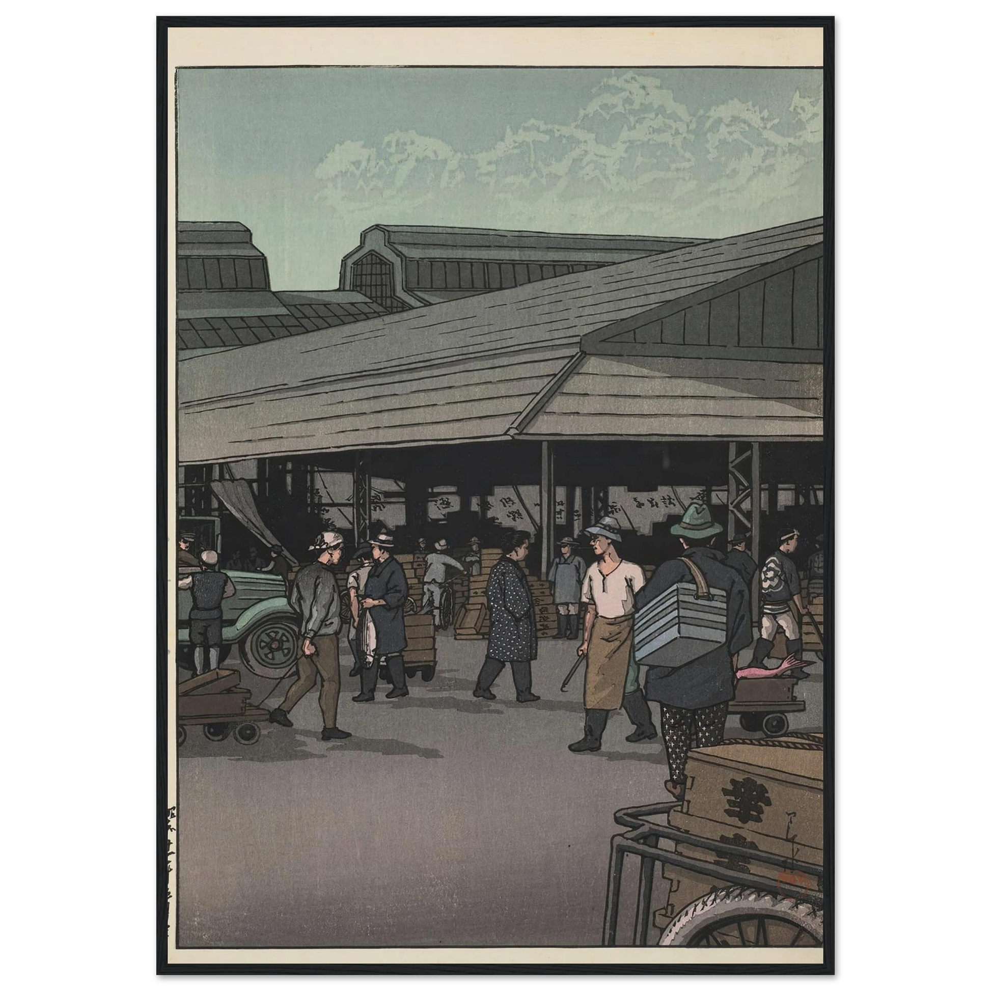 Chuo shijo (The Central Market) (1936) Art Print | Kawase Hasui-Quipham Collections