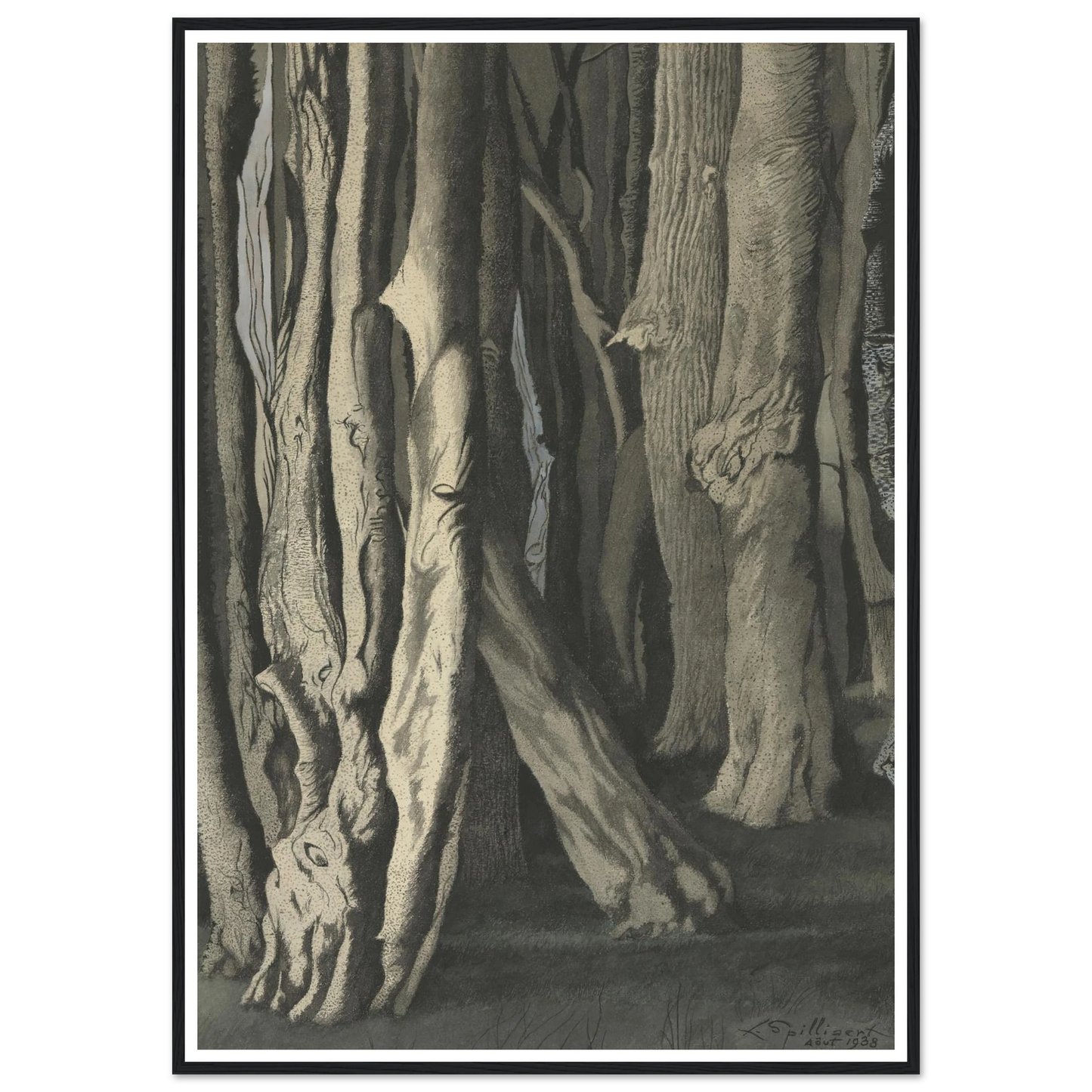 Bomen (Knoestige boomstammen) (1938) Art Print | Leon Spilliaert-Quipham Collections