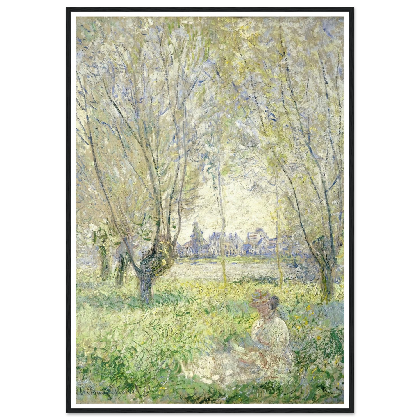 Woman Seated under the Willows (1880) Art Print | Claude Monet-Quipham Collections