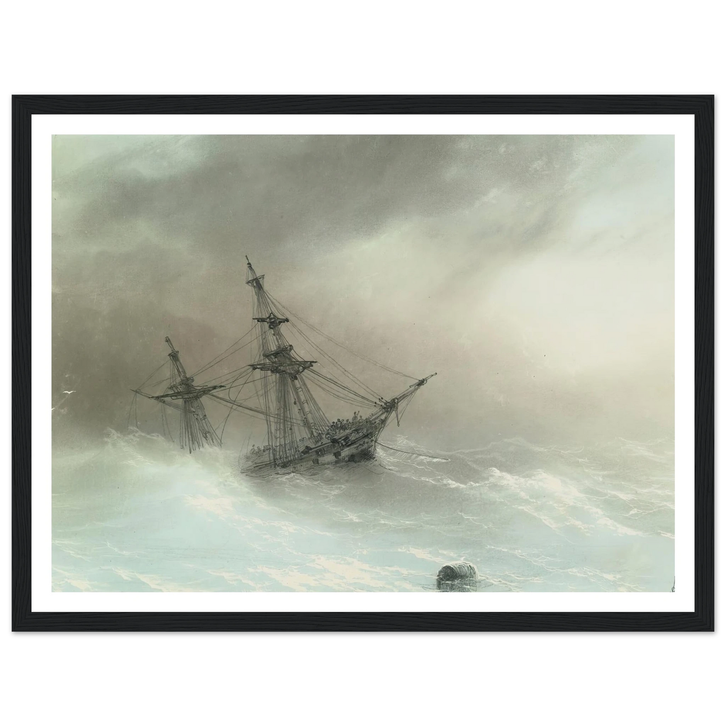 Ship In A Stormy Sea (1888) Art Print | Ivan Konstantinovich Aivazovsky-Quipham Collections