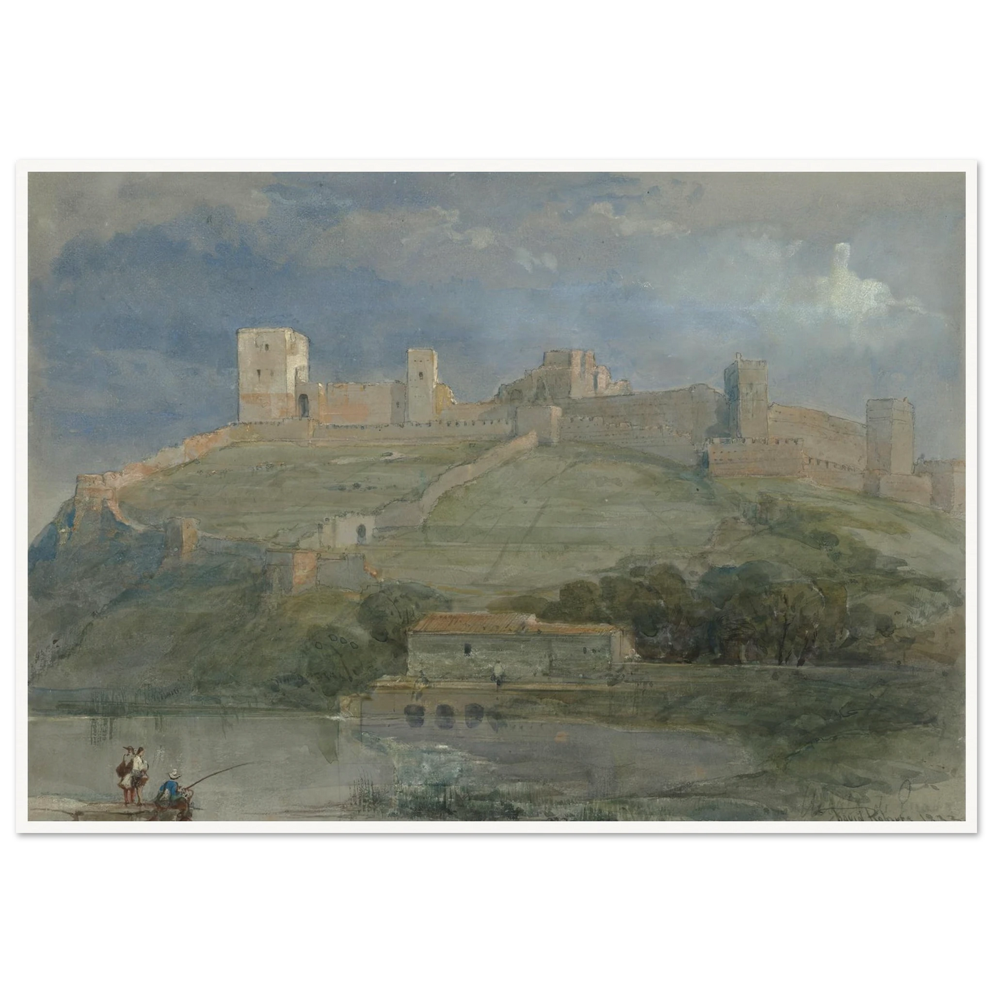 A view of Alcala de Guadaira, Spain (1833) Art Print | David Roberts-Quipham Collections