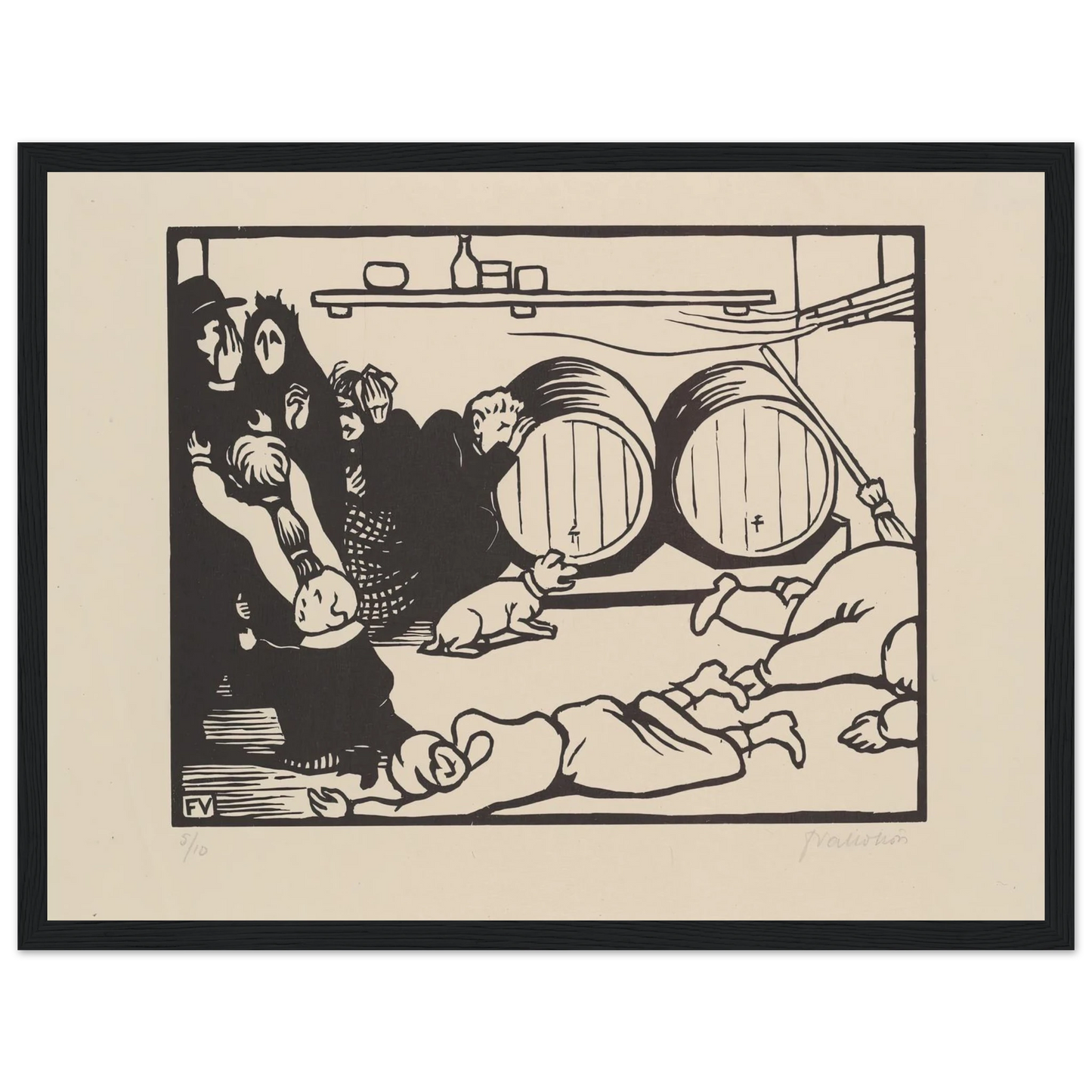 The Civilians (Les Civils) (1916) Art Print | Felix Vallotton-Quipham Collections
