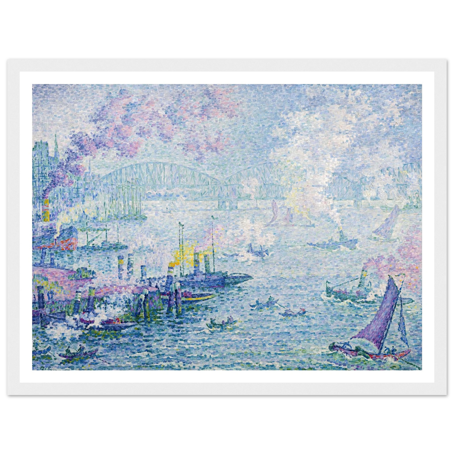 The Port of Rotterdam (1907) Art Print | Paul Signac-Quipham Collections