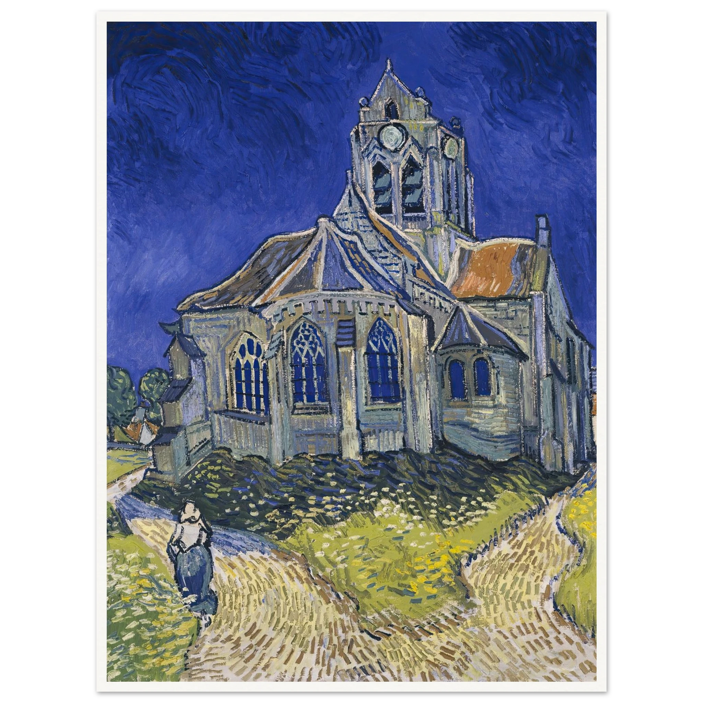 The Church in Auvers-sur-Oise, View from the Chevet (1890) Art Print | Vincent van Gogh-Quipham Collections